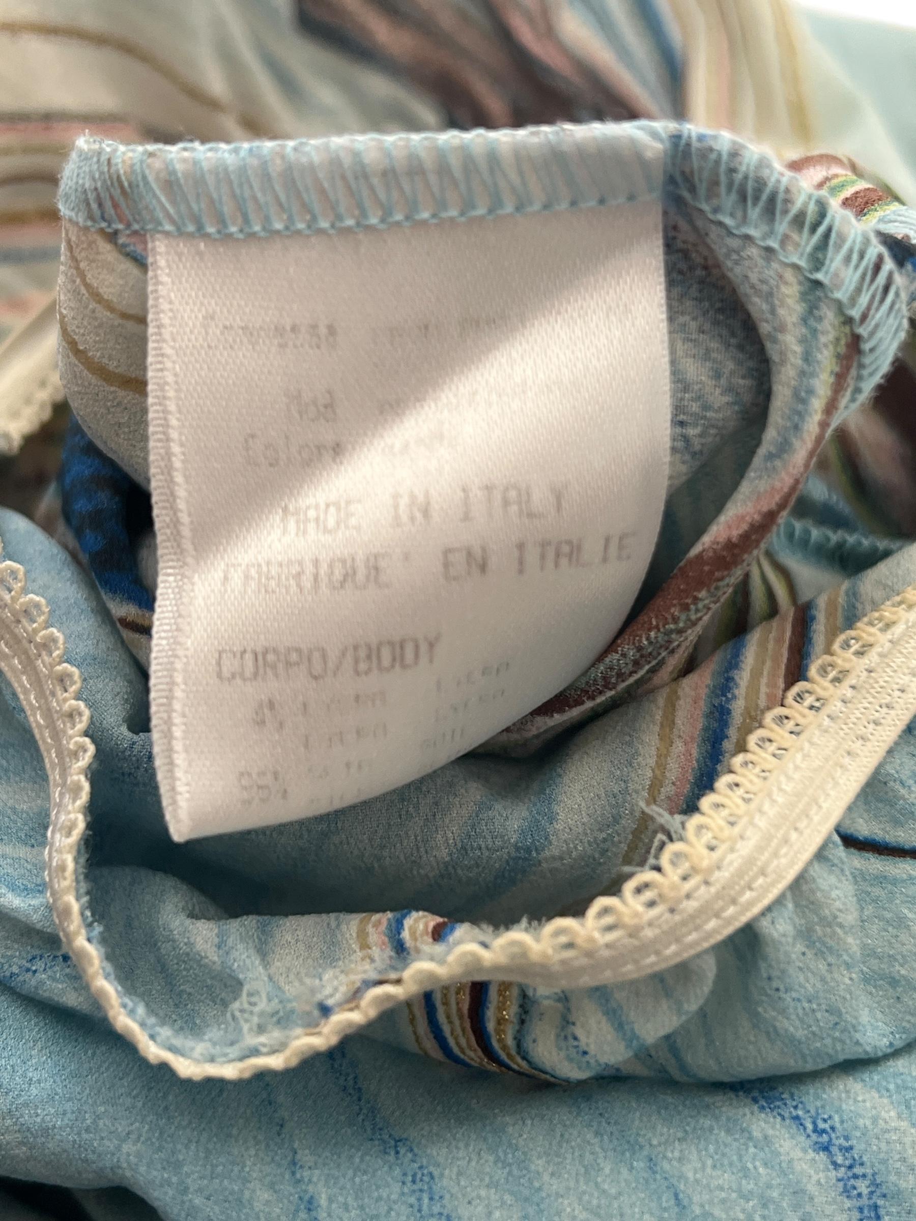 Roberto Cavalli - P/E 2004 - abito midi in seta multicolore in vendita 5