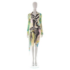 Roberto Cavalli S/S 2004 multicolor zebra print set