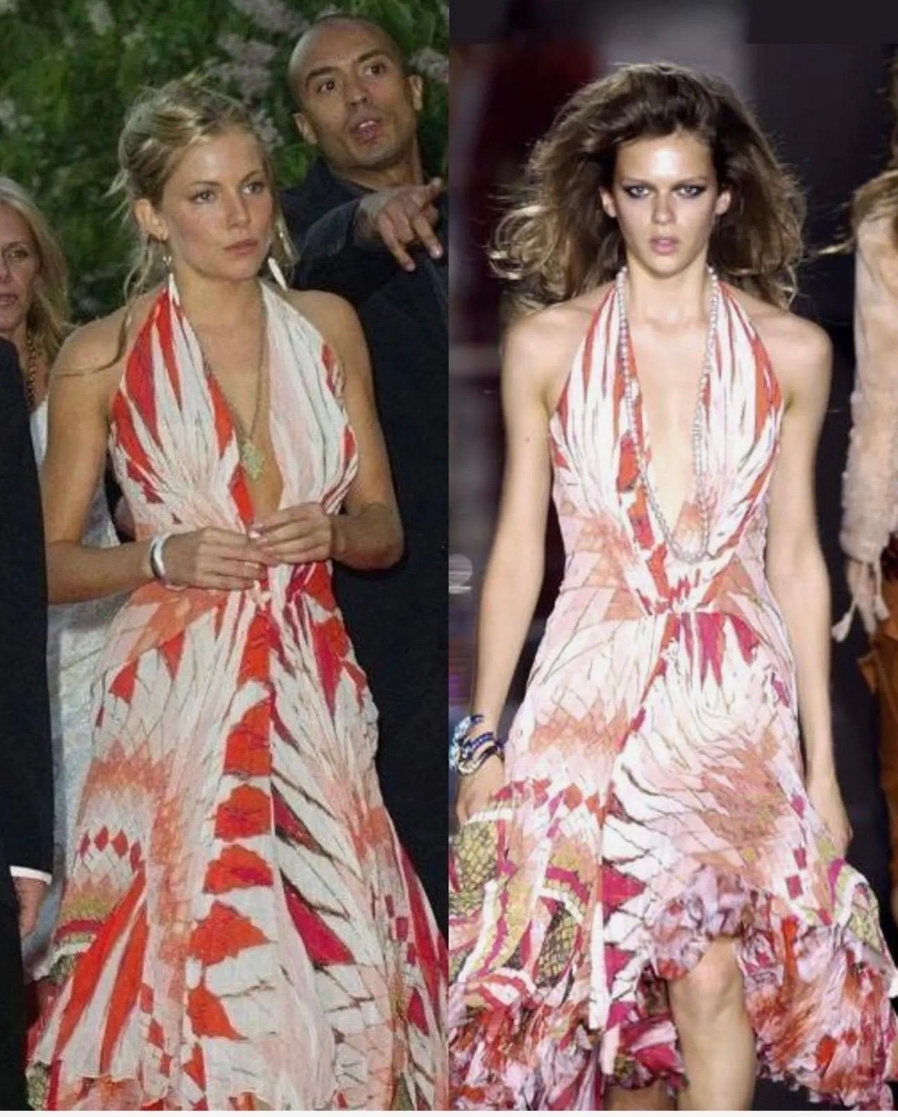 Roberto Cavalli S/S 2004 Runway Corset Plunging Neckline Evening Dress For Sale 7