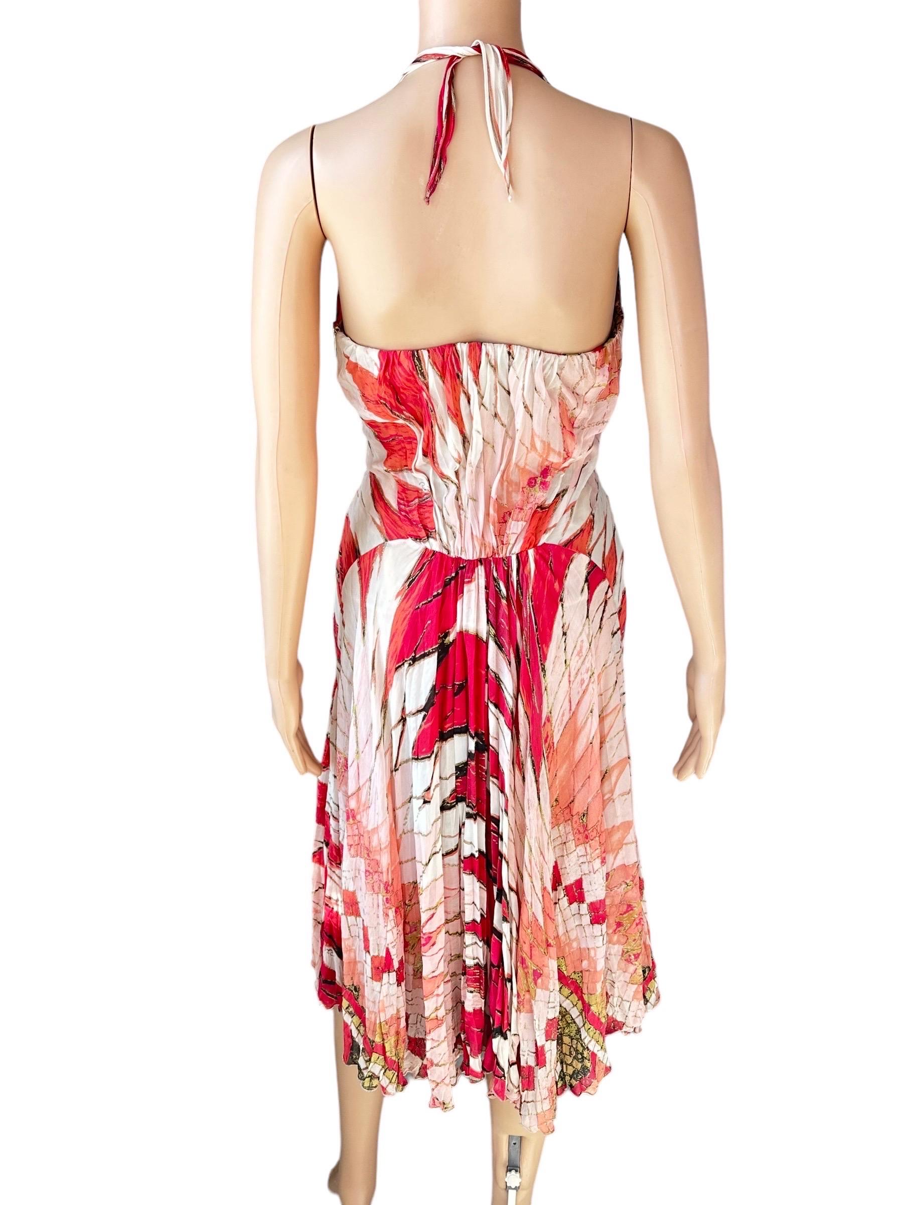 Roberto Cavalli S/S 2004 Runway Corset Plunging Neckline Evening Dress For Sale 1