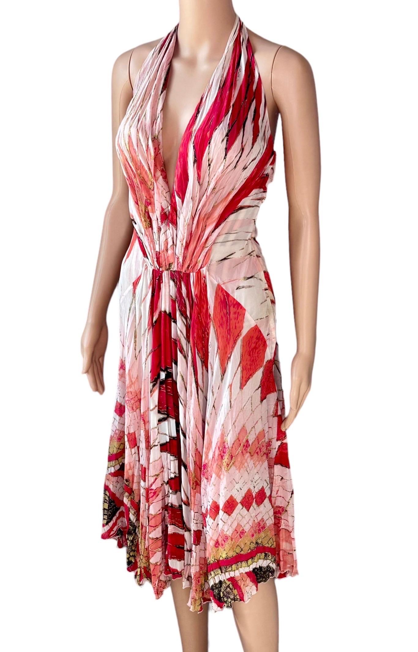 Roberto Cavalli S/S 2004 Runway Corset Plunging Neckline Evening Dress For Sale 2