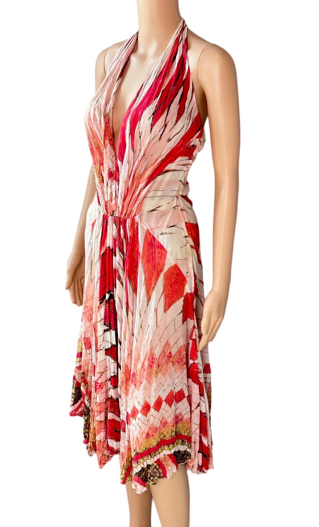 Roberto Cavalli S/S 2004 Runway Corset Plunging Neckline Evening Dress For Sale 4