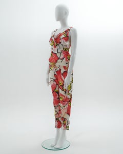 Roberto Cavalli S/S 2005 Red floral print pants set
