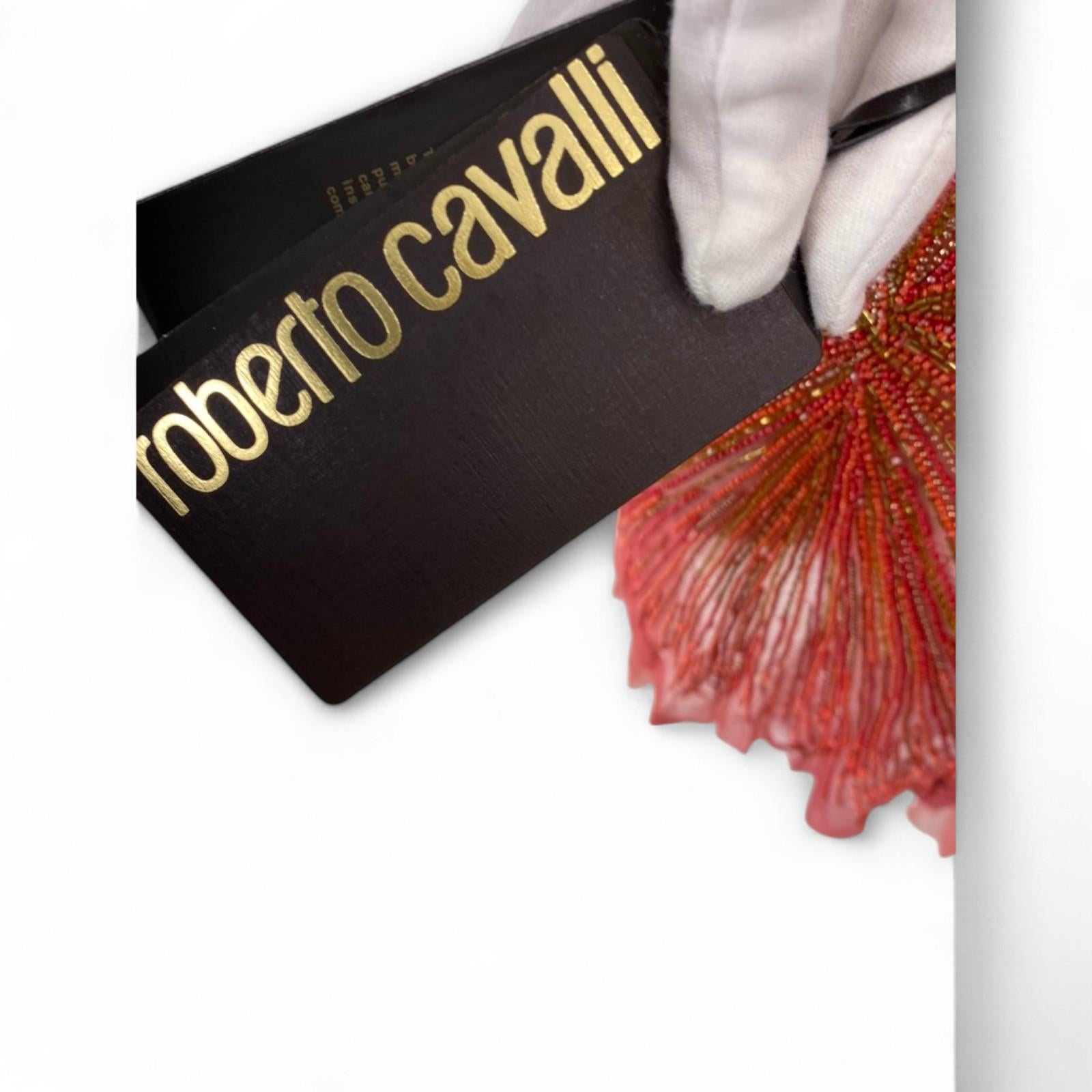 Roberto Cavalli S/S 2005 Red Metallic Tulle Gown Sz: XS NWT 3