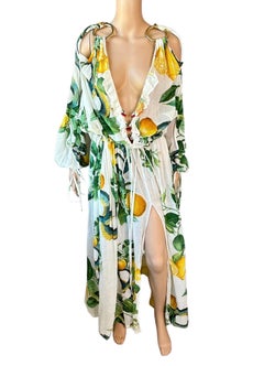 Roberto Cavalli S/S 2005 Runway Chain Cutout Plunging Neckline Maxi Dress