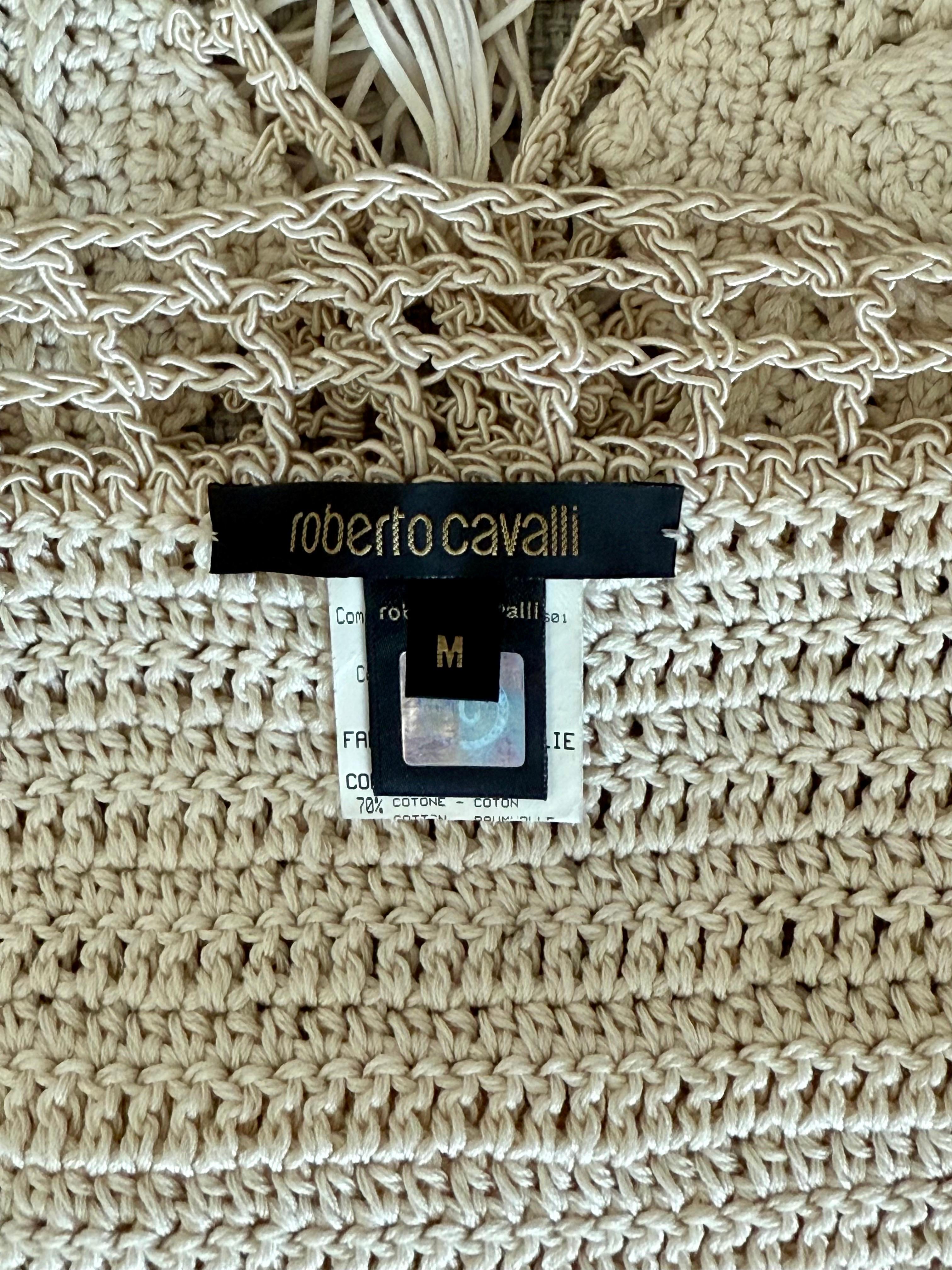 Roberto Cavalli S/S 2005 Runway Crochet Zweiteiliges Bikini Set Badeanzug Bademode im Angebot 13