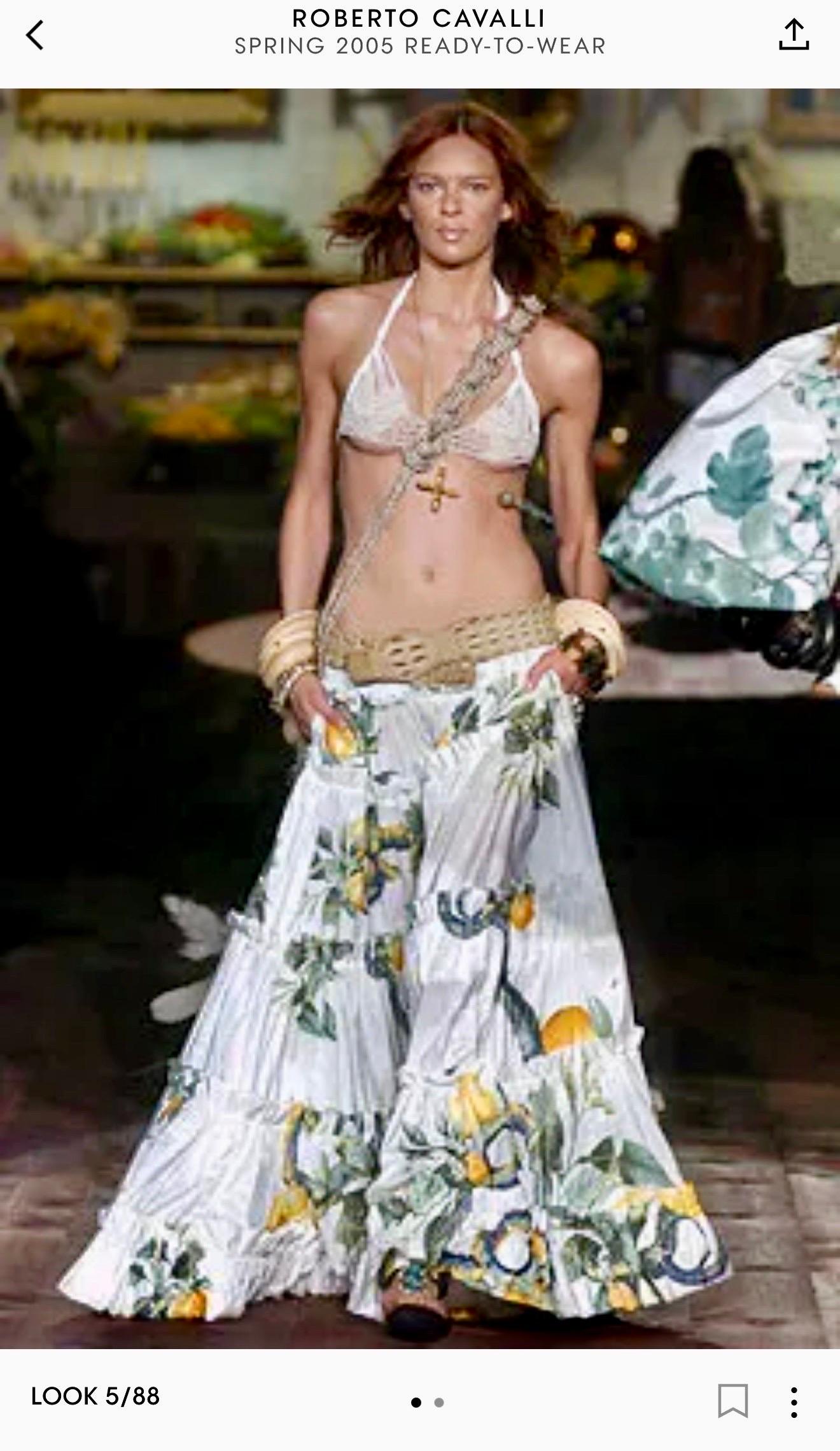 Roberto Cavalli S/S 2005 Runway Crochet Zweiteiliges Bikini Set Badeanzug Bademode im Angebot 14