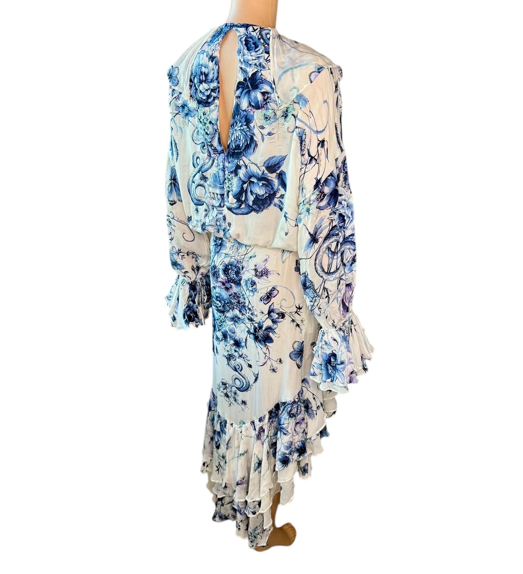 Roberto Cavalli défilé S/S 2005 - Robe bohème à décolleté plongeant et encolure à lacets en vente 7