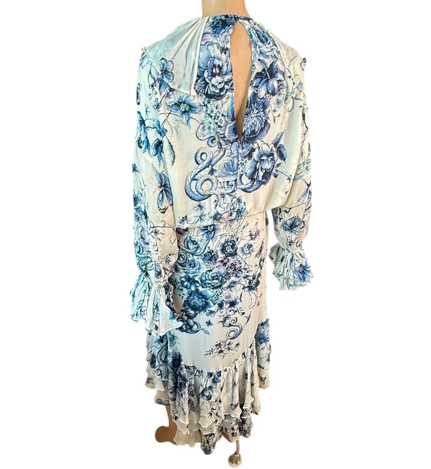 Roberto Cavalli défilé S/S 2005 - Robe bohème à décolleté plongeant et encolure à lacets en vente 8