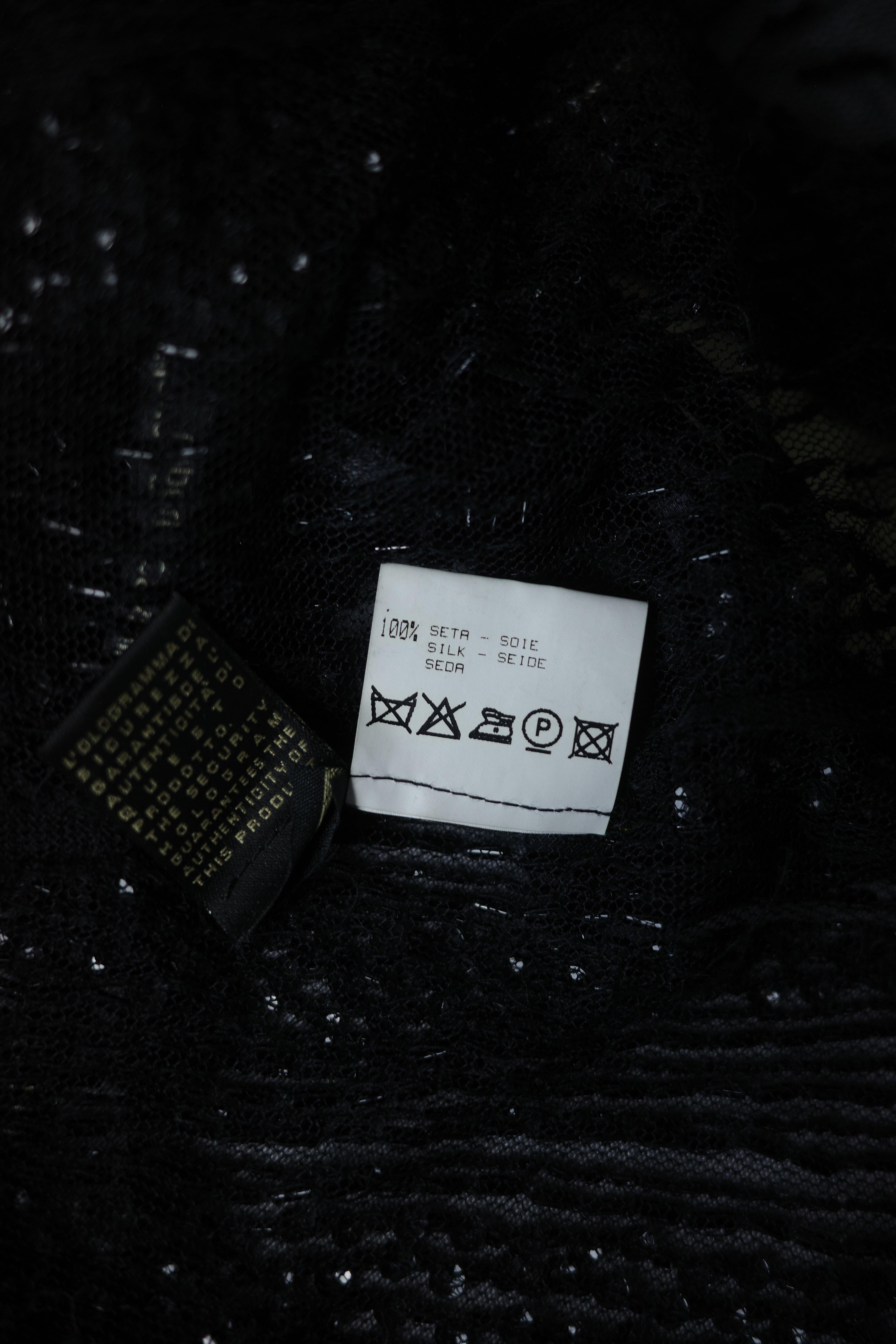 ROBERTO CAVALLI S/s 2006 Black beaded embellished Midi Dress New With Tags For Sale 7