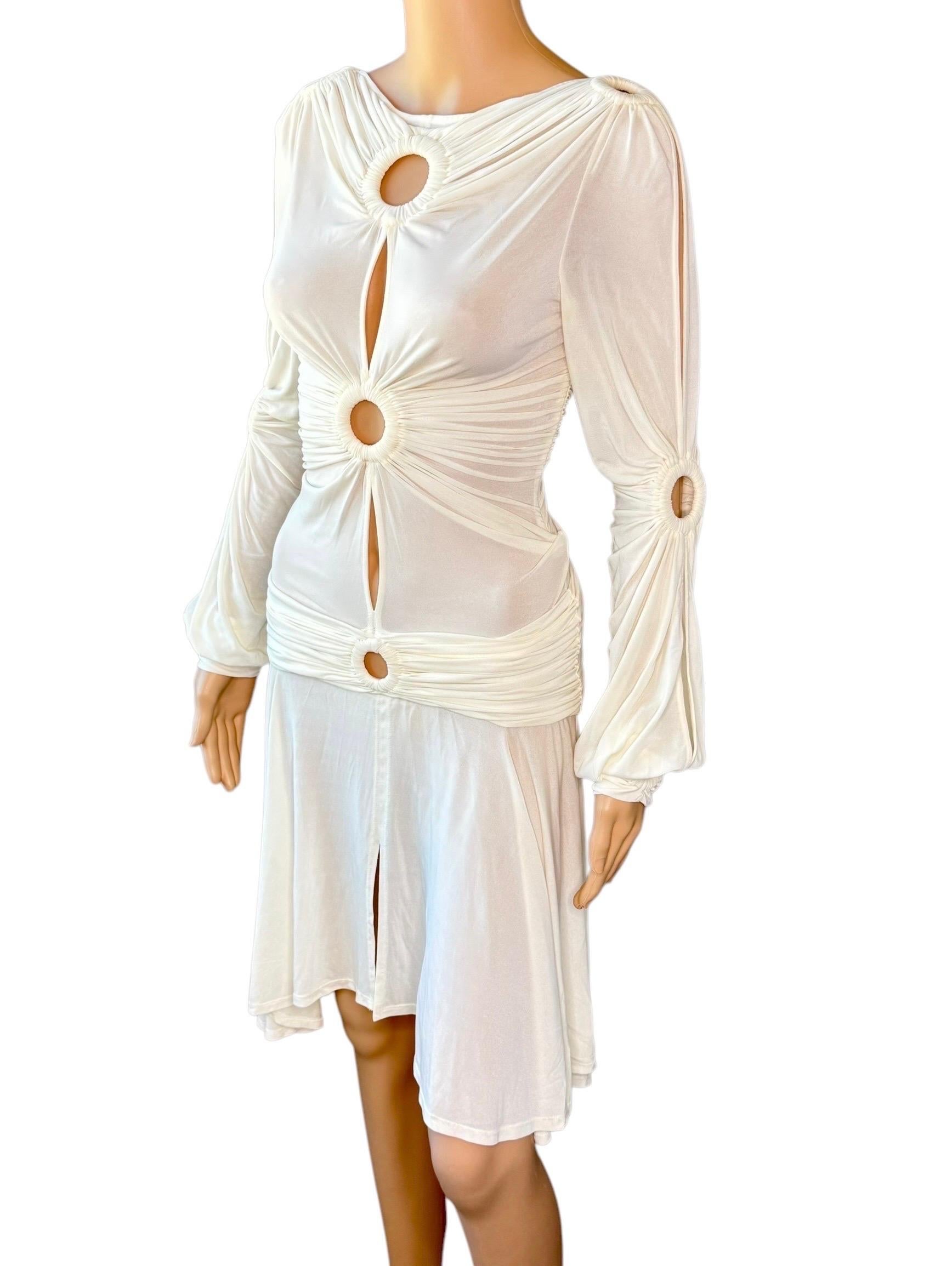 Roberto Cavalli S/S 2006 Runway Cutout Semi-Sheer Dress For Sale 6