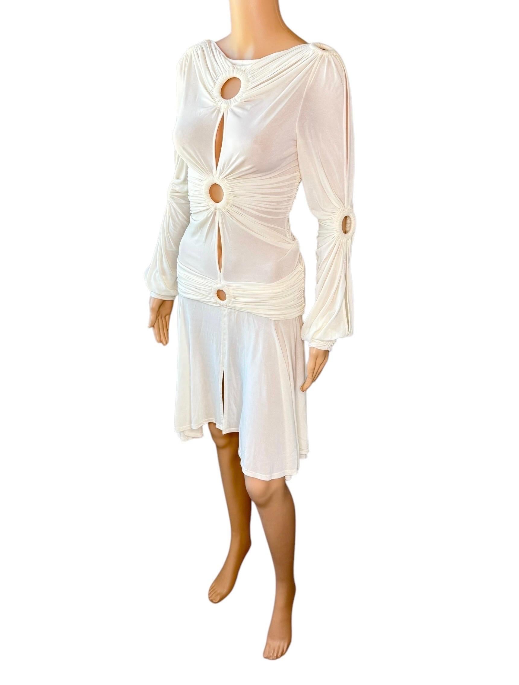 Roberto Cavalli S/S 2006 Runway Cutout Semi-Sheer Dress For Sale 8