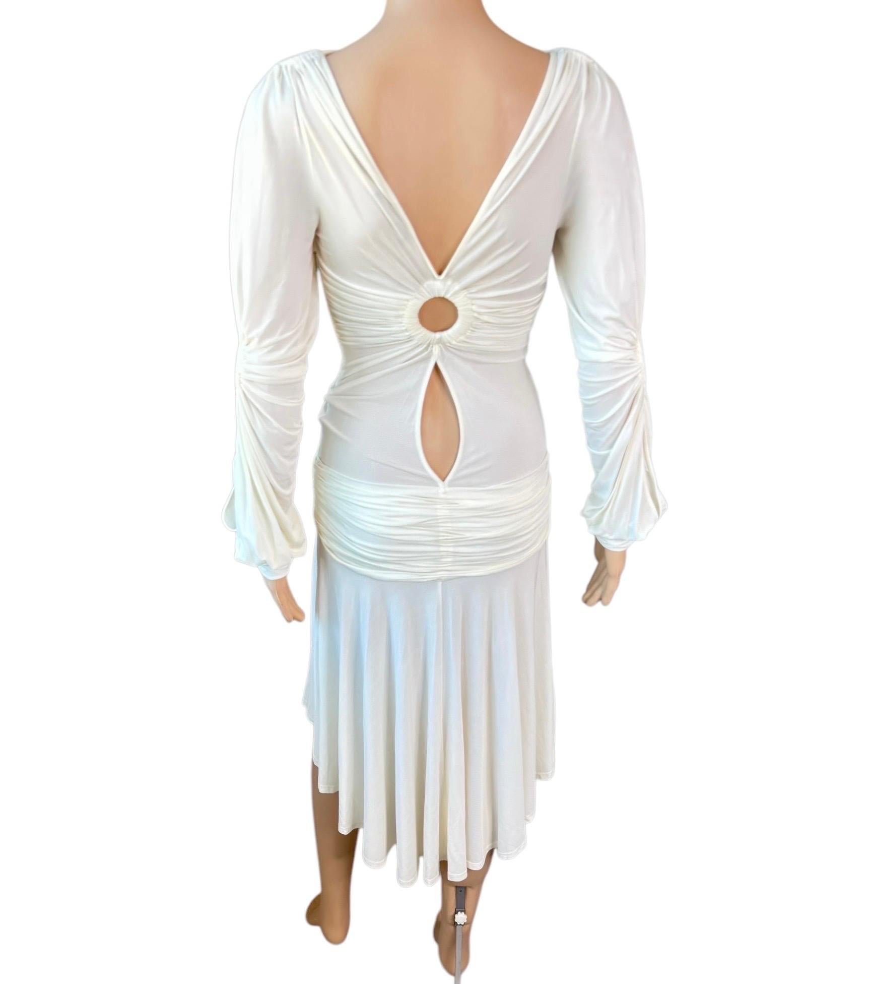 Gray Roberto Cavalli S/S 2006 Runway Cutout Semi-Sheer Dress For Sale