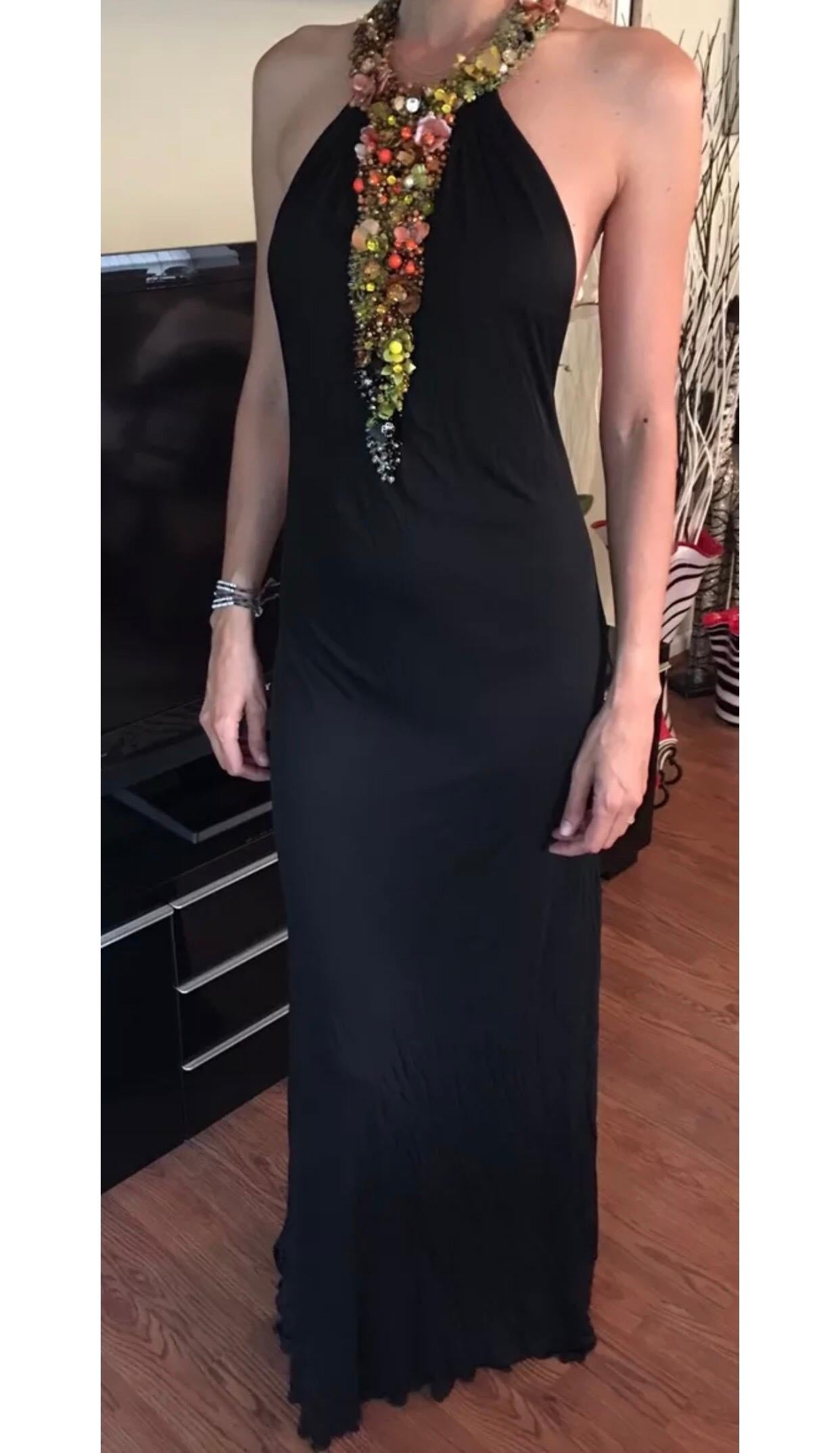 Roberto Cavalli S/S 2007 Runway Open Back Embellished Black Evening Dress Gown Size IT 40

Look 41 from the Spring 2007 Collection.


Details

• Embellished dress by Roberto Cavalli.

• Halter Neckline

• Open back

• Made in Italy.
