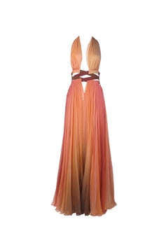 ROBERTO CAVALLI S/s 2008 Sunset Ombre Ribbon Dress New With Tags