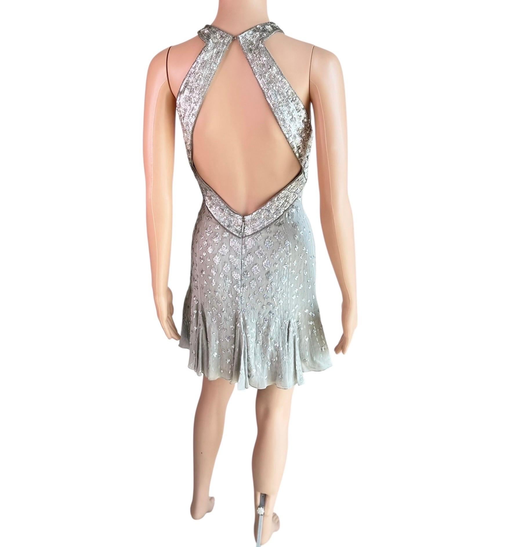 Roberto Cavalli - P/E 2009 - Mini abito impreziosito con scollatura profonda e ritaglio sul retro in vendita 10