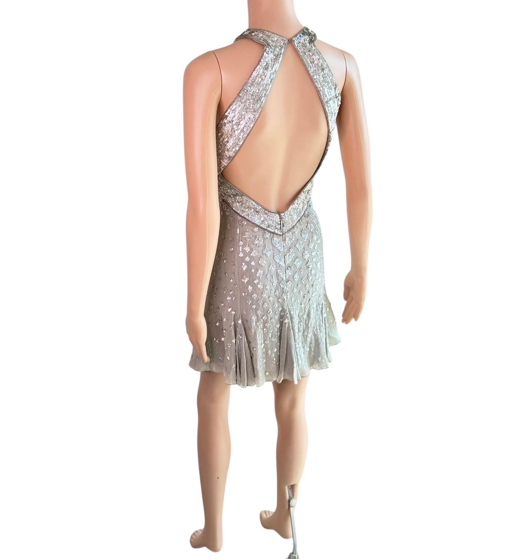 Roberto Cavalli - P/E 2009 - Mini abito impreziosito con scollatura profonda e ritaglio sul retro in vendita 12