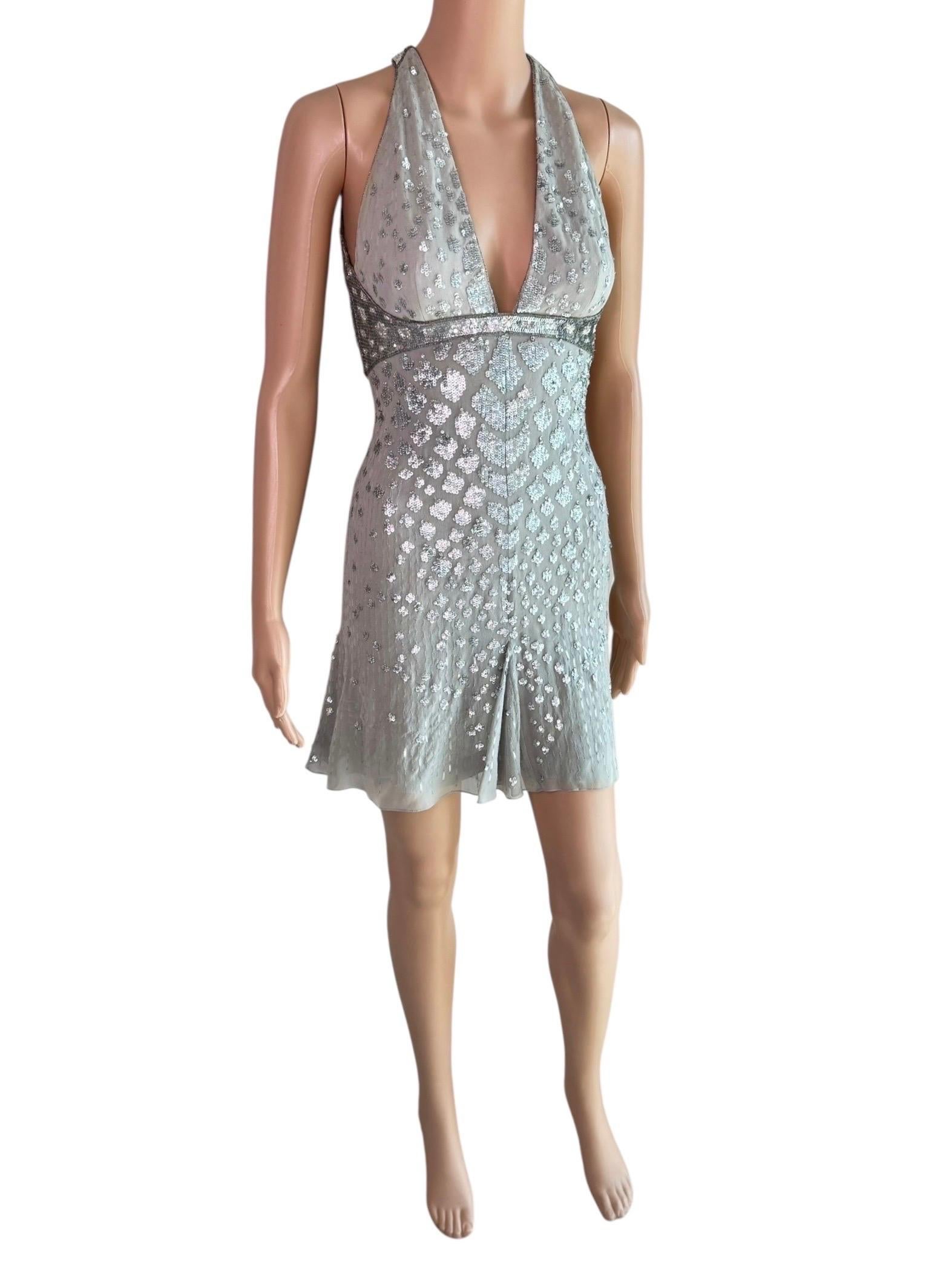 Roberto Cavalli - P/E 2009 - Mini abito impreziosito con scollatura profonda e ritaglio sul retro in vendita 13