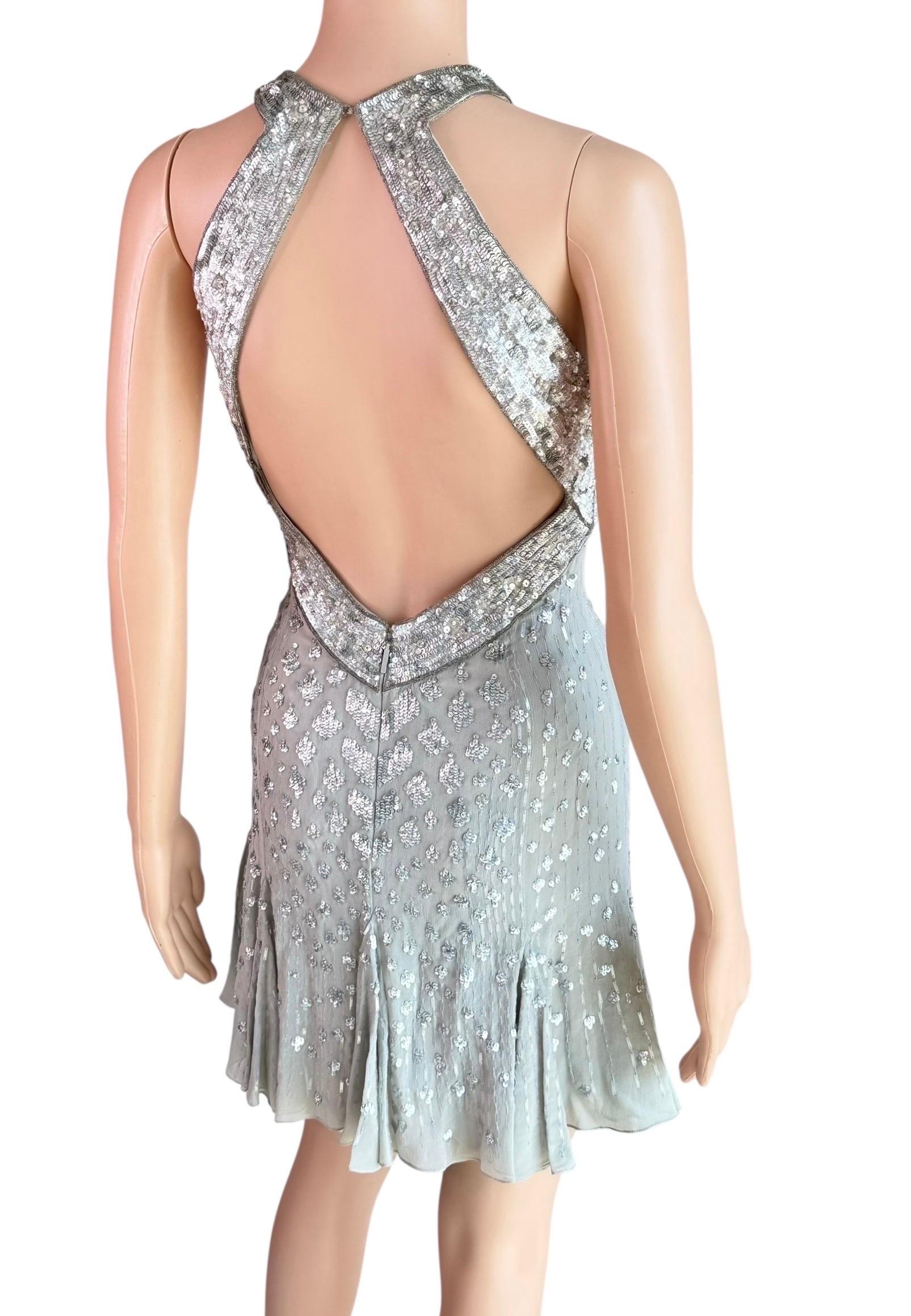 Roberto Cavalli - P/E 2009 - Mini abito impreziosito con scollatura profonda e ritaglio sul retro in vendita 2