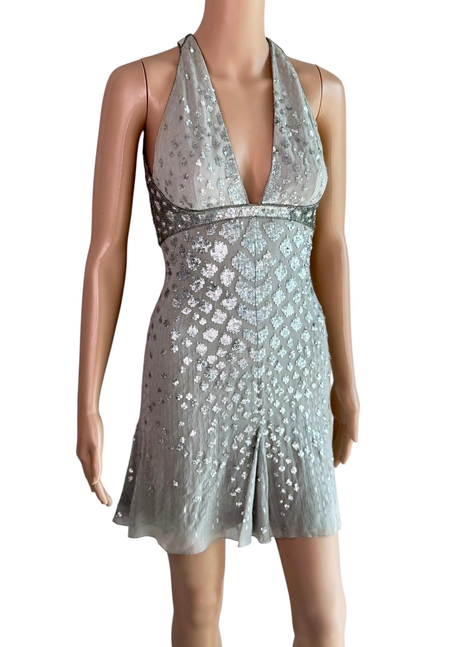 Roberto Cavalli - P/E 2009 - Mini abito impreziosito con scollatura profonda e ritaglio sul retro in vendita 3
