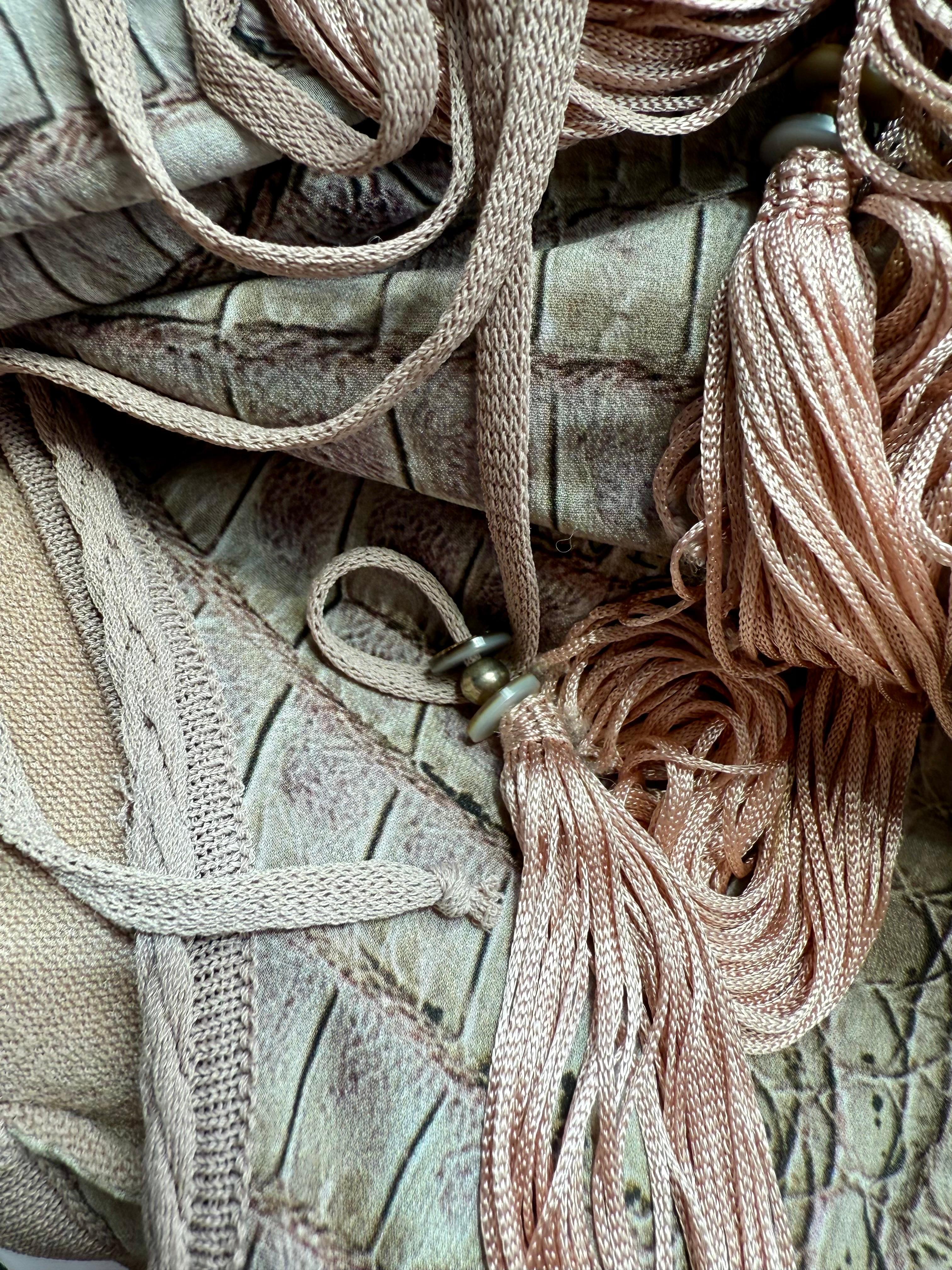 Roberto Cavalli S/S 2011 Lace Up Reptile Print Ruched Tank Top en vente 8