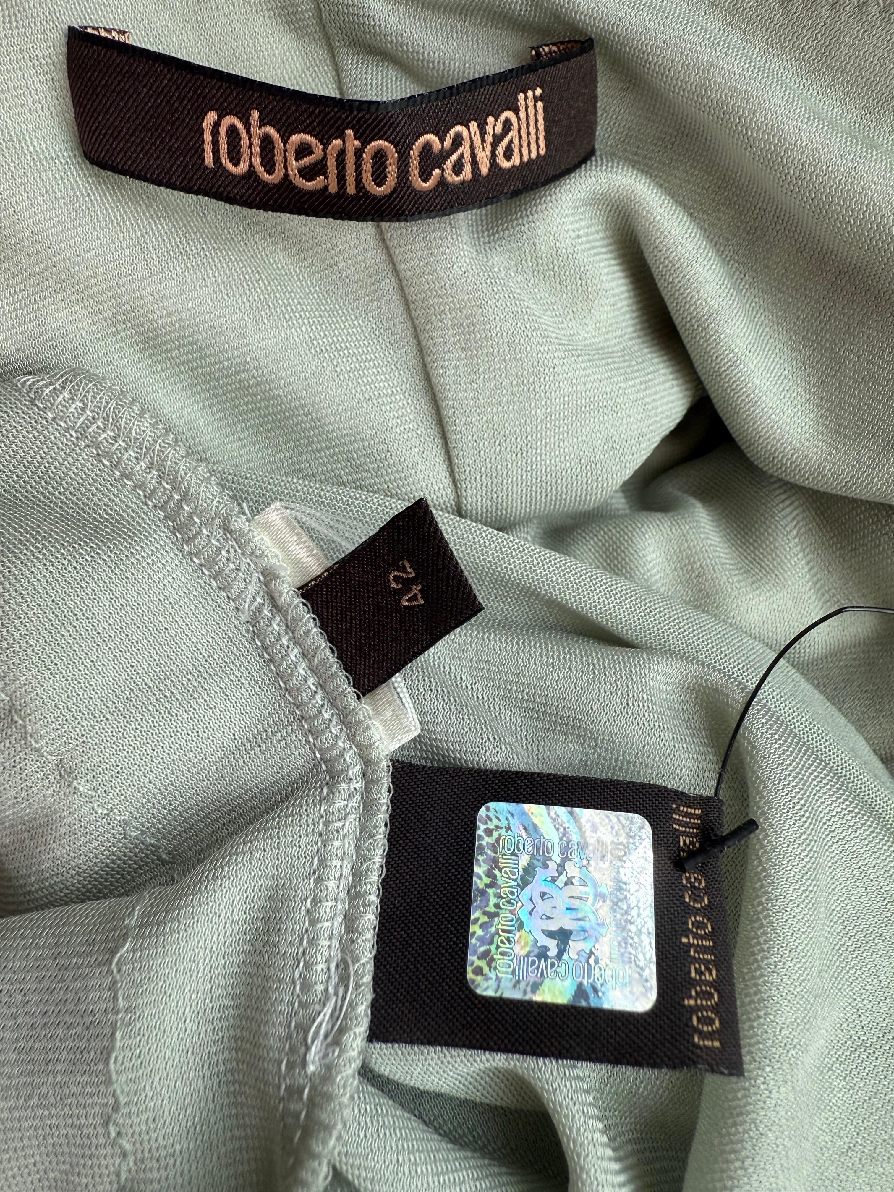 Roberto Cavalli - P/E 2011 - Vestito con frange in pelle e catena con stampa rettile in vendita 15