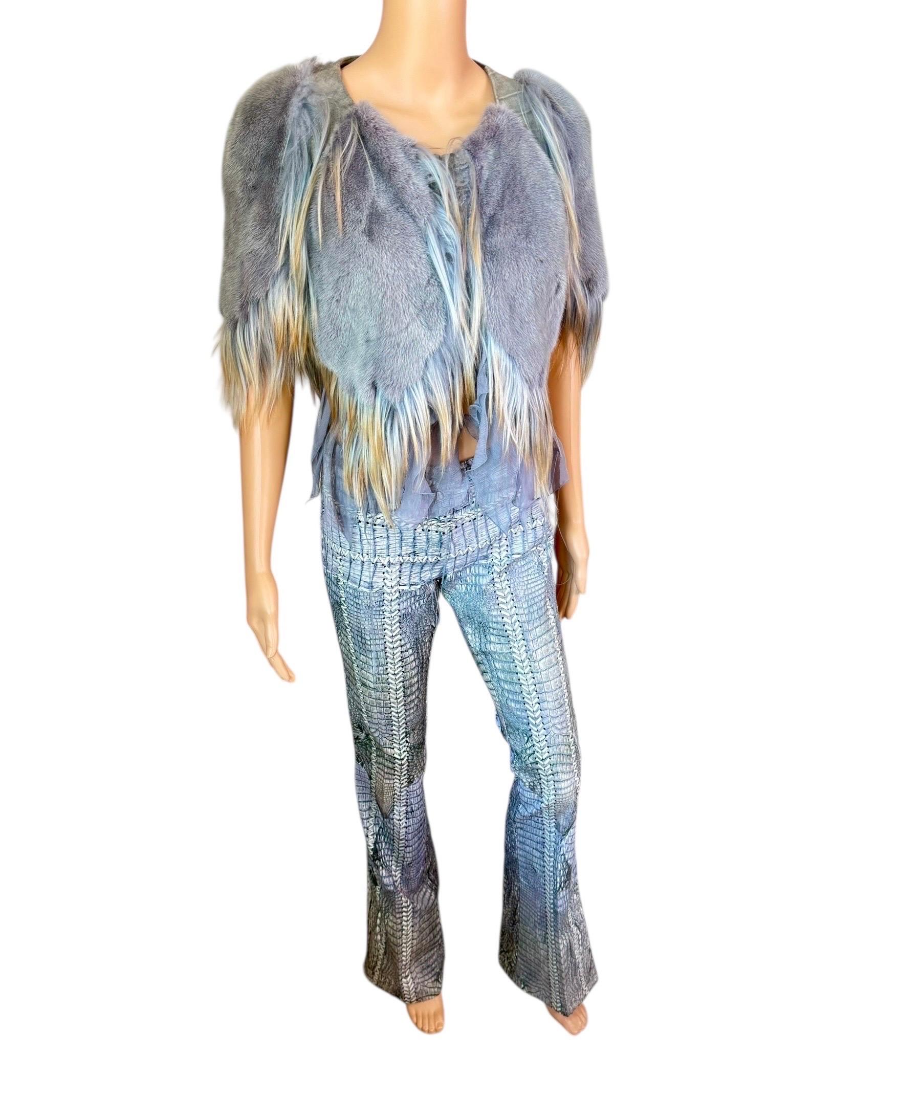 Roberto Cavalli - P/E 2011 - Cappotto e pantaloni in pelliccia di visone, set di 2 pezzi in vendita 5