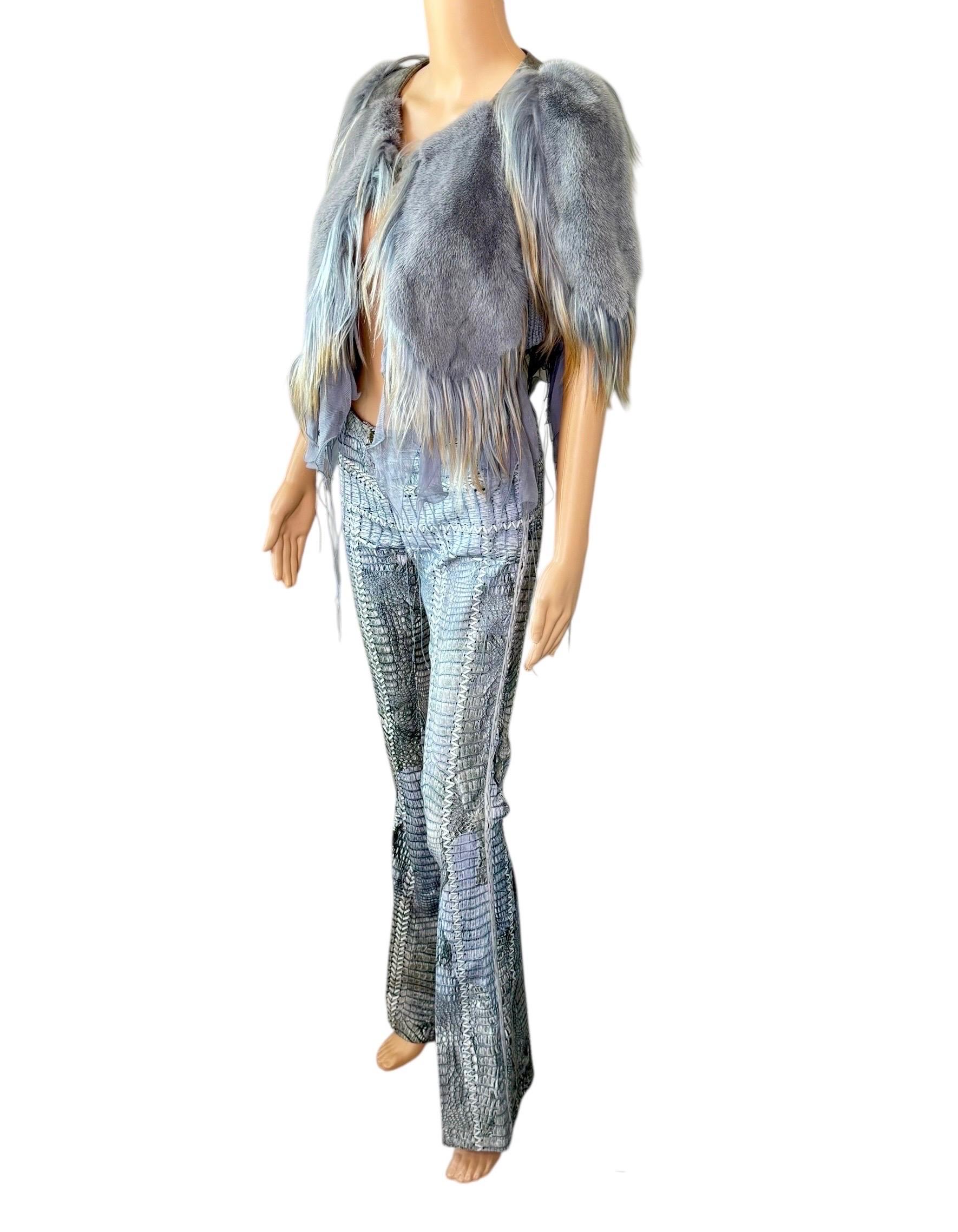 Roberto Cavalli - P/E 2011 - Cappotto e pantaloni in pelliccia di visone, set di 2 pezzi in vendita 7