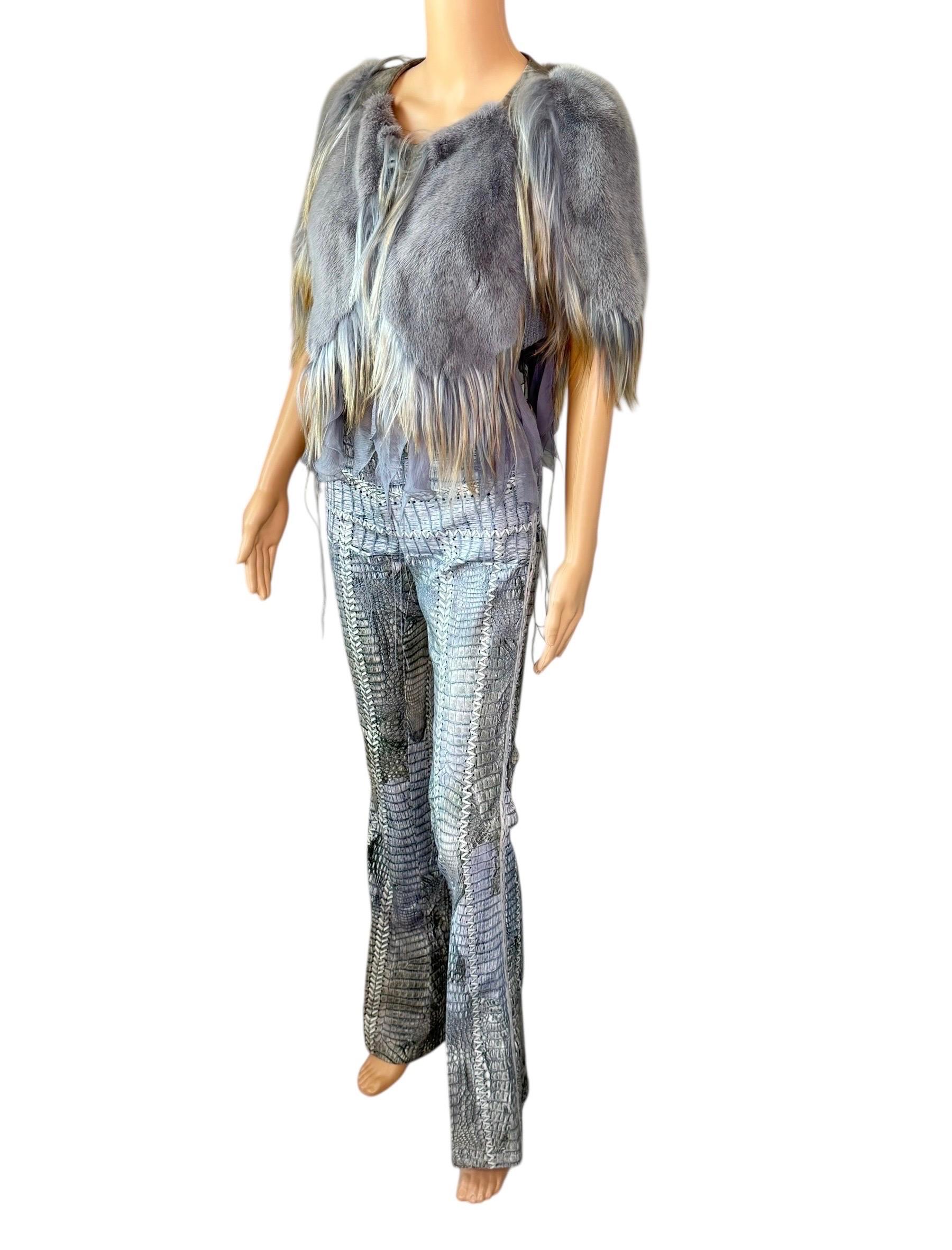 Roberto Cavalli - P/E 2011 - Cappotto e pantaloni in pelliccia di visone, set di 2 pezzi in vendita 9