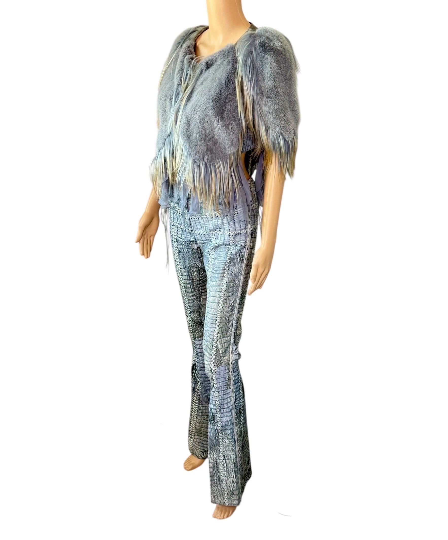 Roberto Cavalli - P/E 2011 - Cappotto e pantaloni in pelliccia di visone, set di 2 pezzi in vendita 11