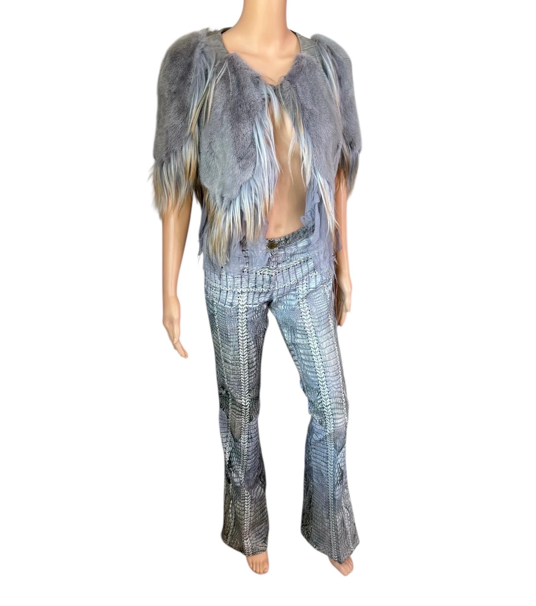 Roberto Cavalli - P/E 2011 - Cappotto e pantaloni in pelliccia di visone, set di 2 pezzi In condizioni ottime in vendita a Naples, FL
