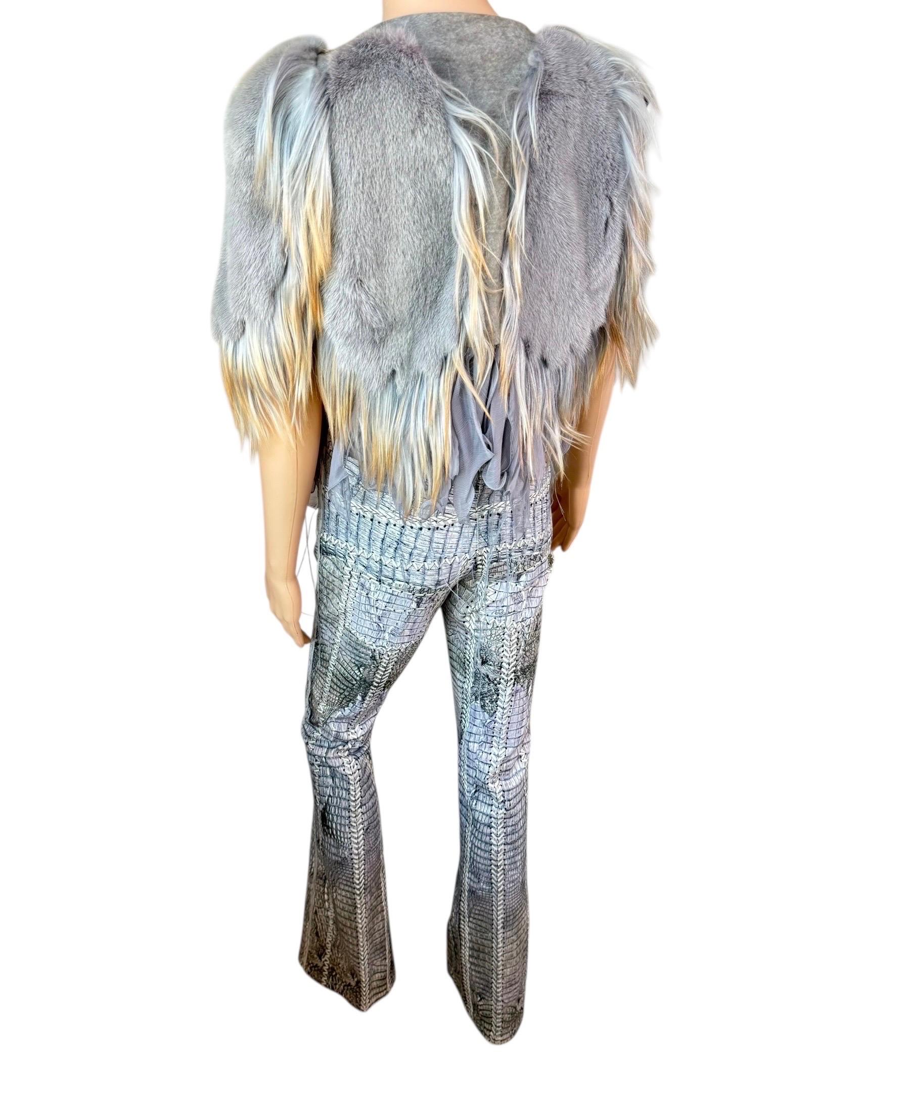 Donna Roberto Cavalli - P/E 2011 - Cappotto e pantaloni in pelliccia di visone, set di 2 pezzi in vendita