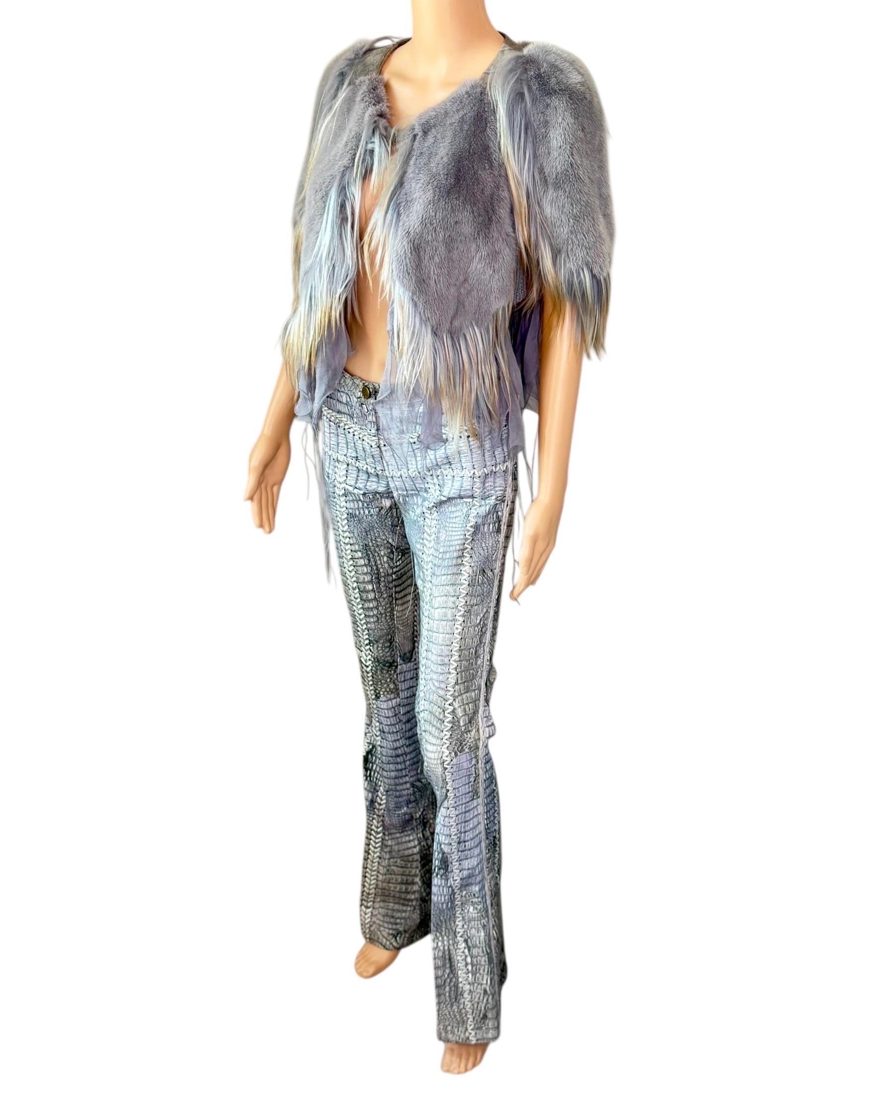 Roberto Cavalli - P/E 2011 - Cappotto e pantaloni in pelliccia di visone, set di 2 pezzi in vendita 1