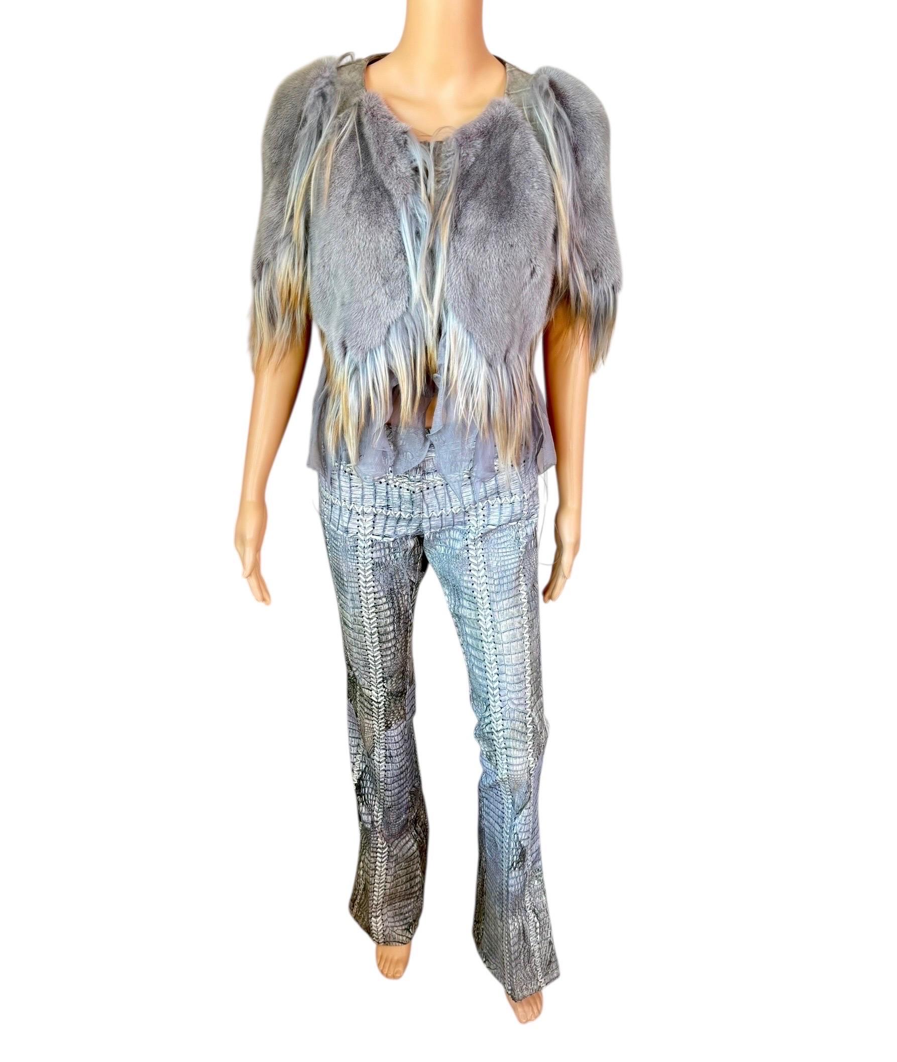 Roberto Cavalli - P/E 2011 - Cappotto e pantaloni in pelliccia di visone, set di 2 pezzi in vendita 3