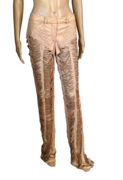 Roberto Cavalli S/S 2013 Runway Fringe Cutout Leather Pants
