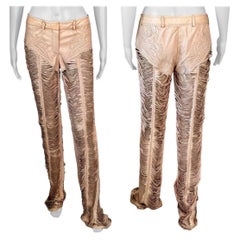 Roberto Cavalli S/S 2013 Runway Fringe Cutout Leather Pants