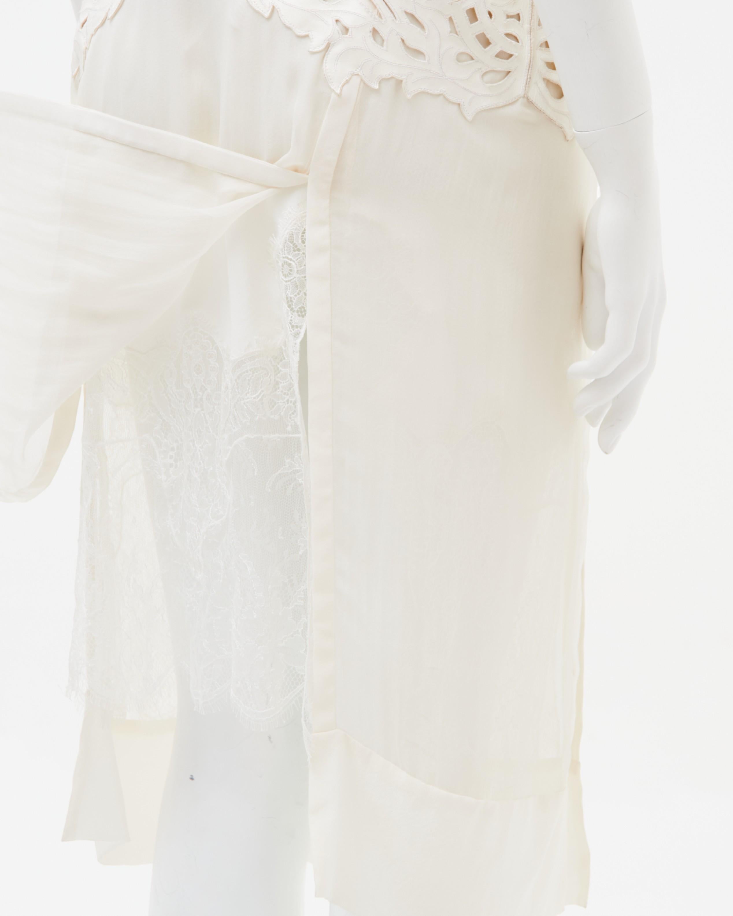Roberto Cavalli S/S 2013 White Layered Silk Skirt en vente 2