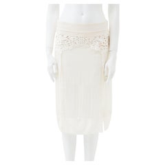 Roberto Cavalli S/S 2013 White Layered Silk Skirt
