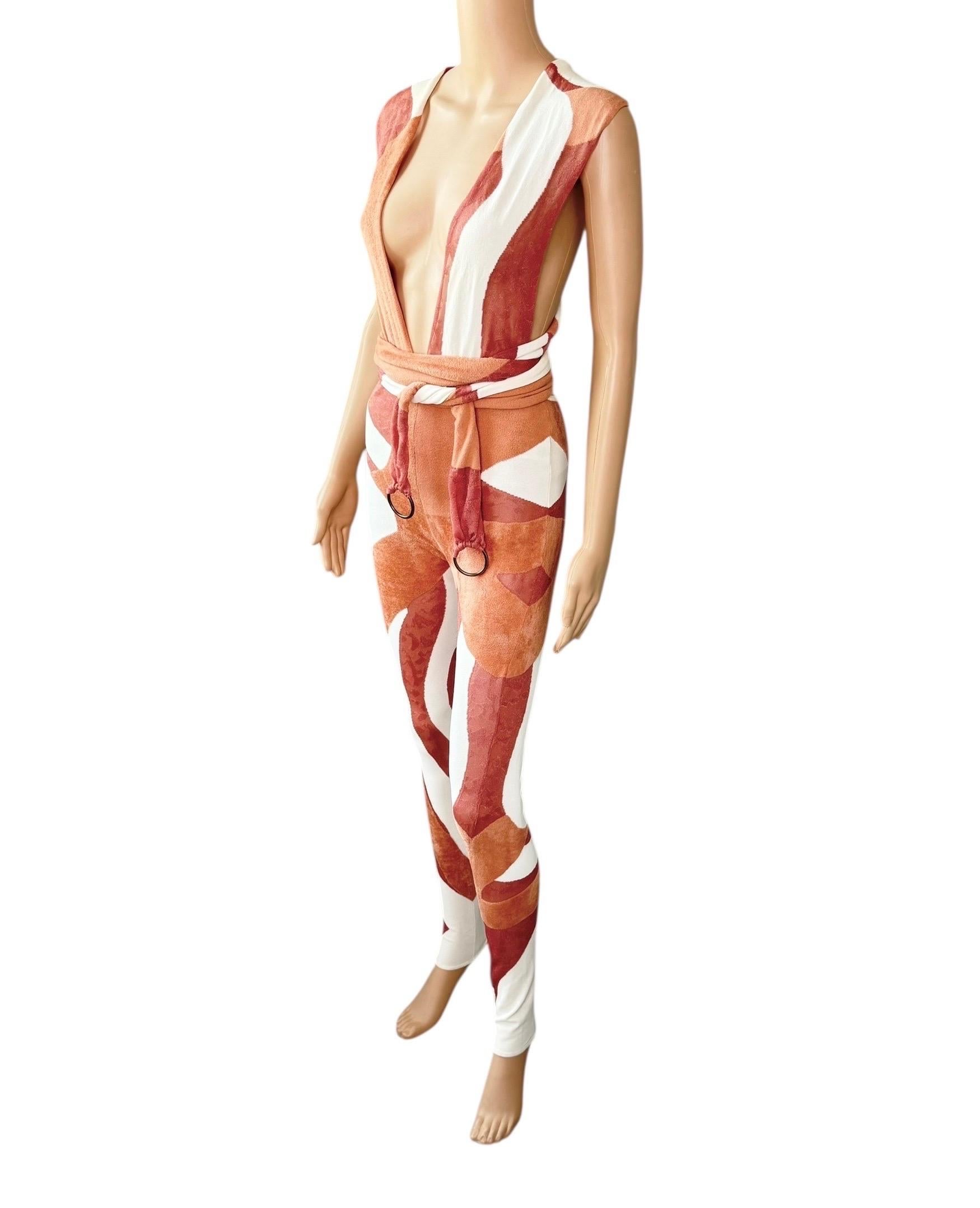 Roberto Cavalli Pasarela S/S 2016 Mono de chenilla con escote en la espalda en venta 9