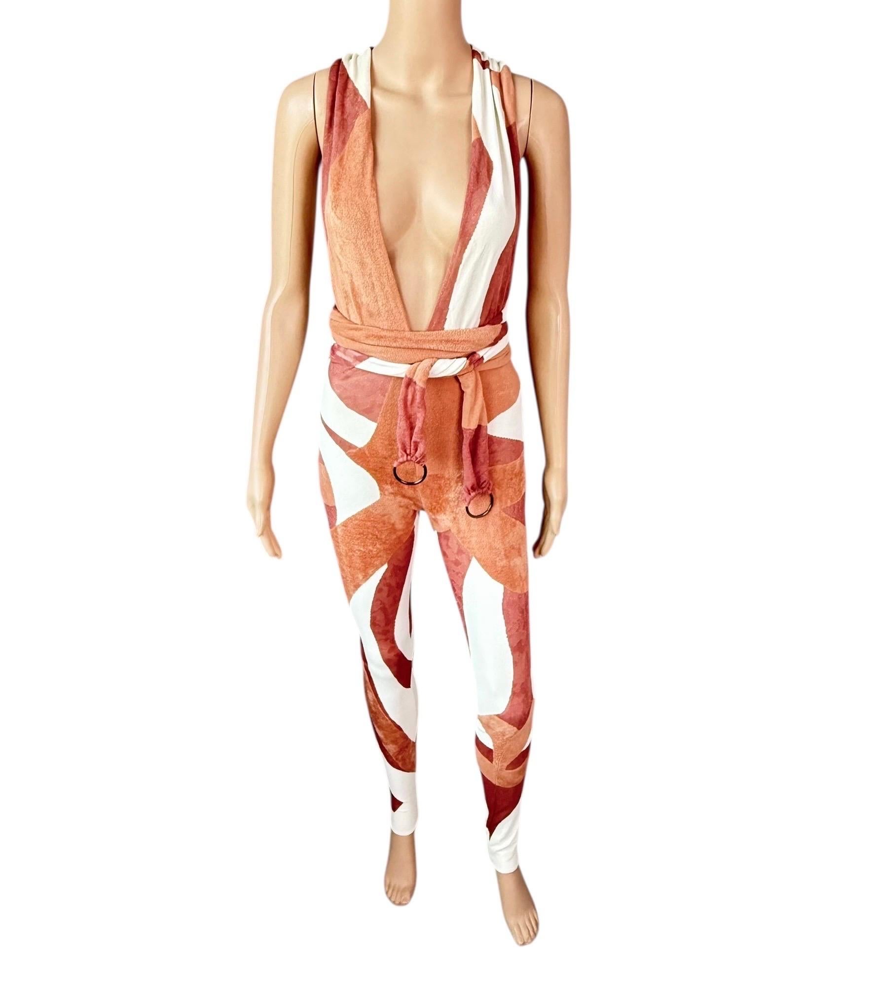 Roberto Cavalli Pasarela S/S 2016 Mono de chenilla con escote en la espalda en venta 11