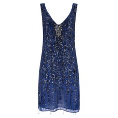 Roberto Cavalli Sequin, Crystal & Bead Embellished Silk Dress