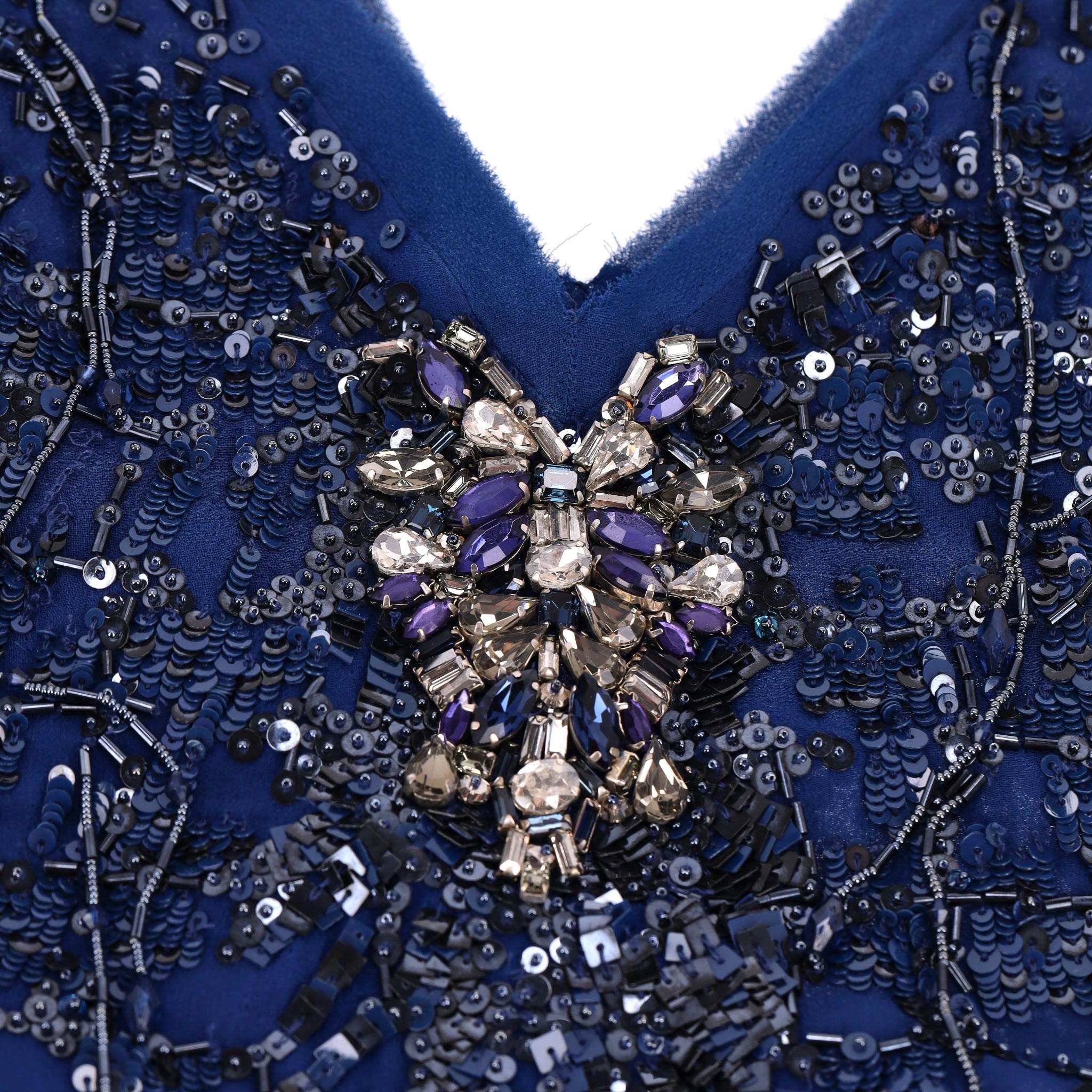 De las mujeres Roberto Cavalli Vestido de Seda Adornado con Lentejuelas en venta
