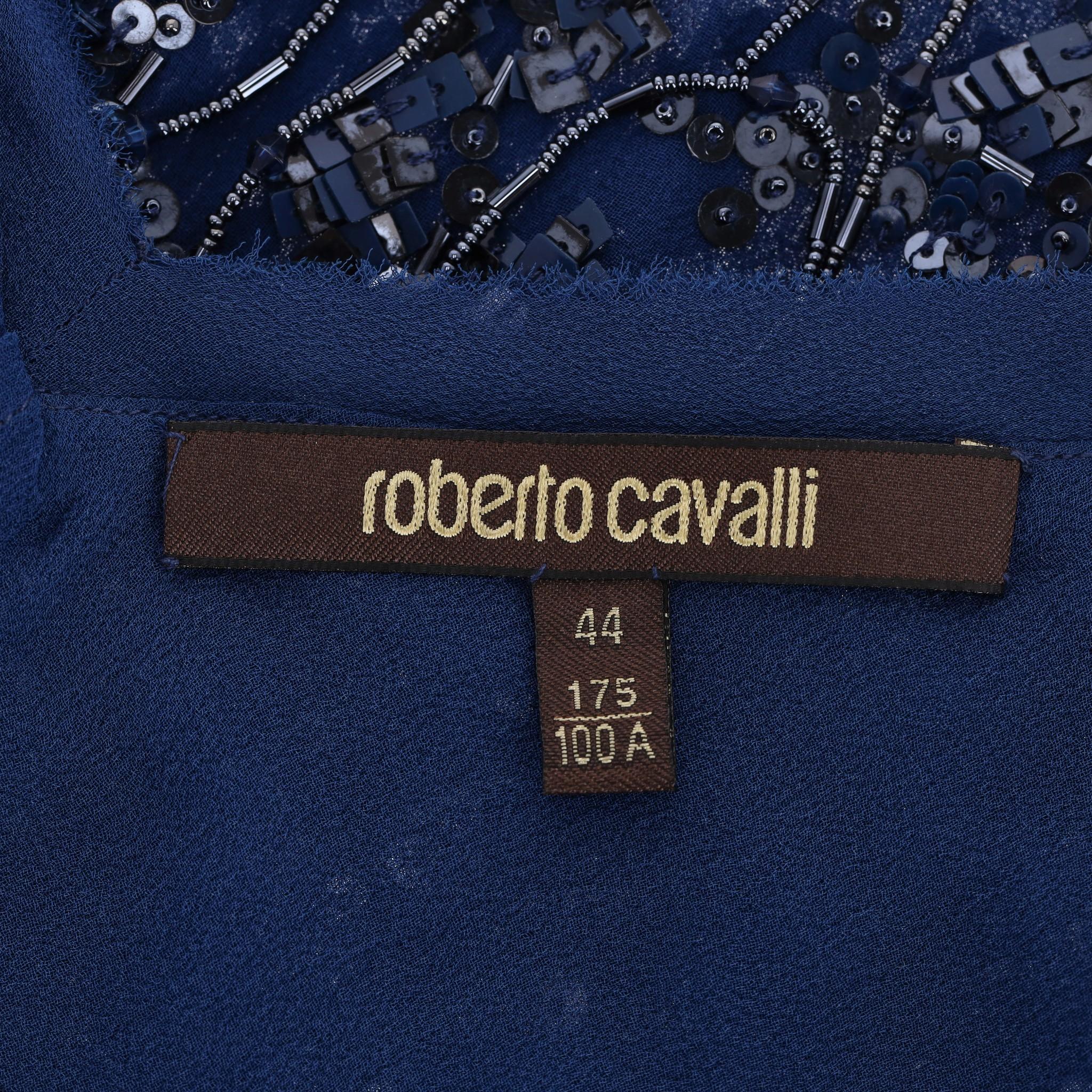 Roberto Cavalli Vestido de Seda Adornado con Lentejuelas en venta 3