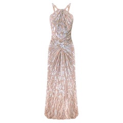 ROBERTO CAVALLI SEQUIN GOWN with FEATHERS as seen on KYLIE EU 40