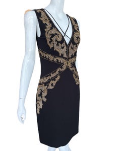 Roberto Cavalli Sequin Mesh and Beaded Dress