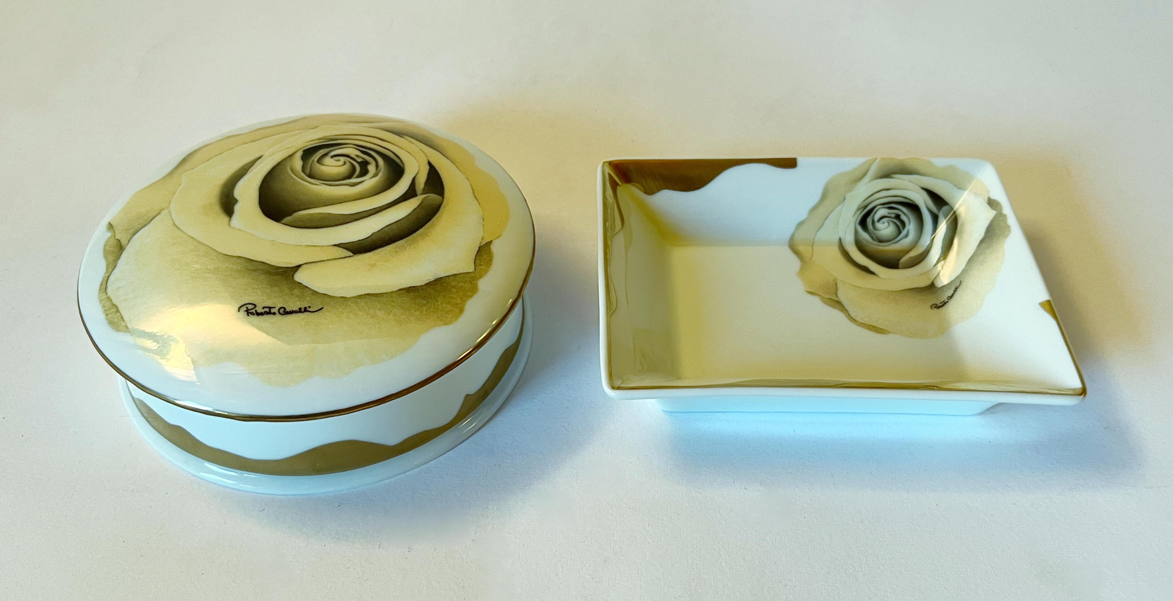 Roberto Cavalli Set de caja y bandeja de porcelana Francés en venta