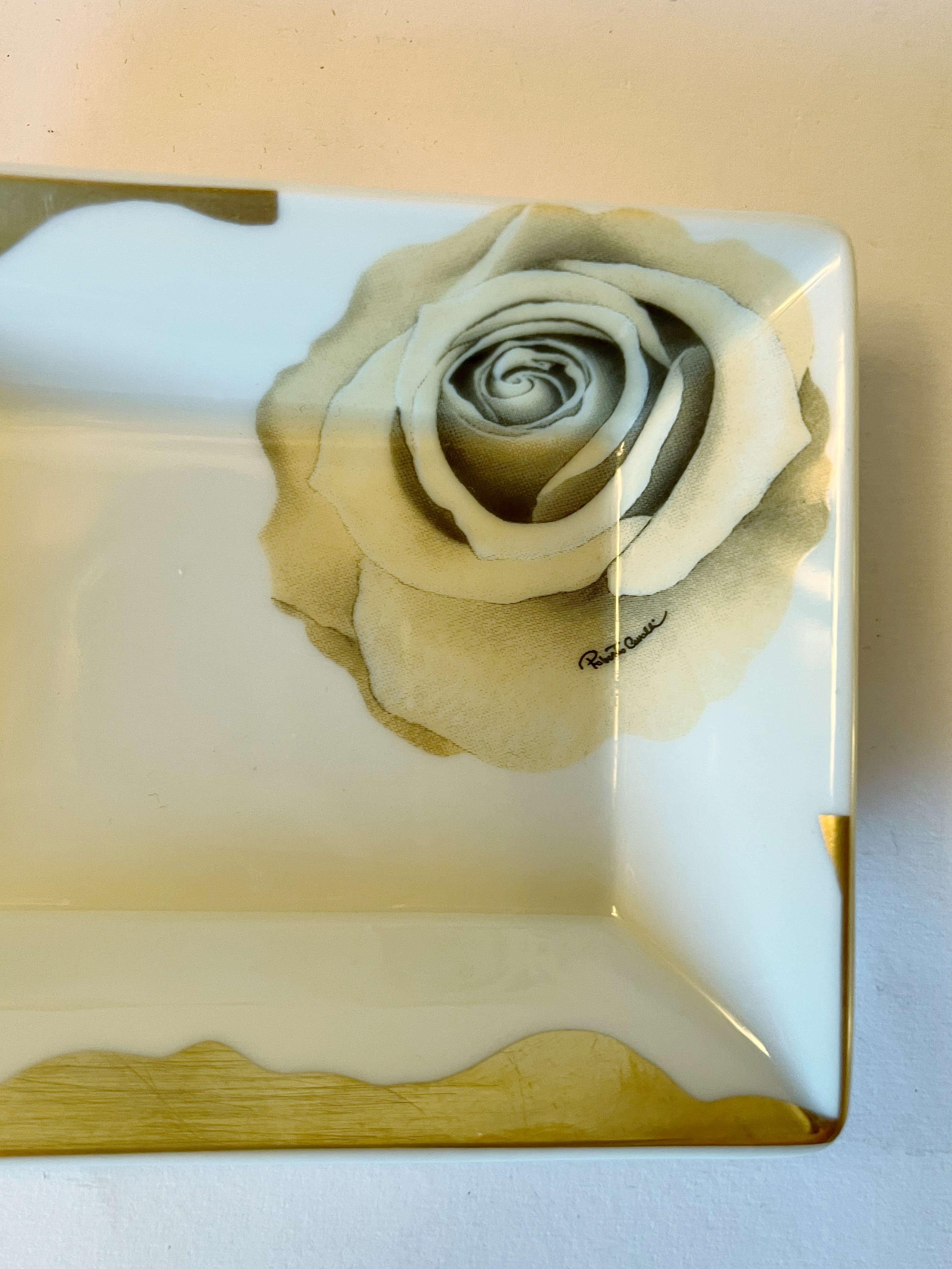 Roberto Cavalli Set de caja y bandeja de porcelana en venta 2