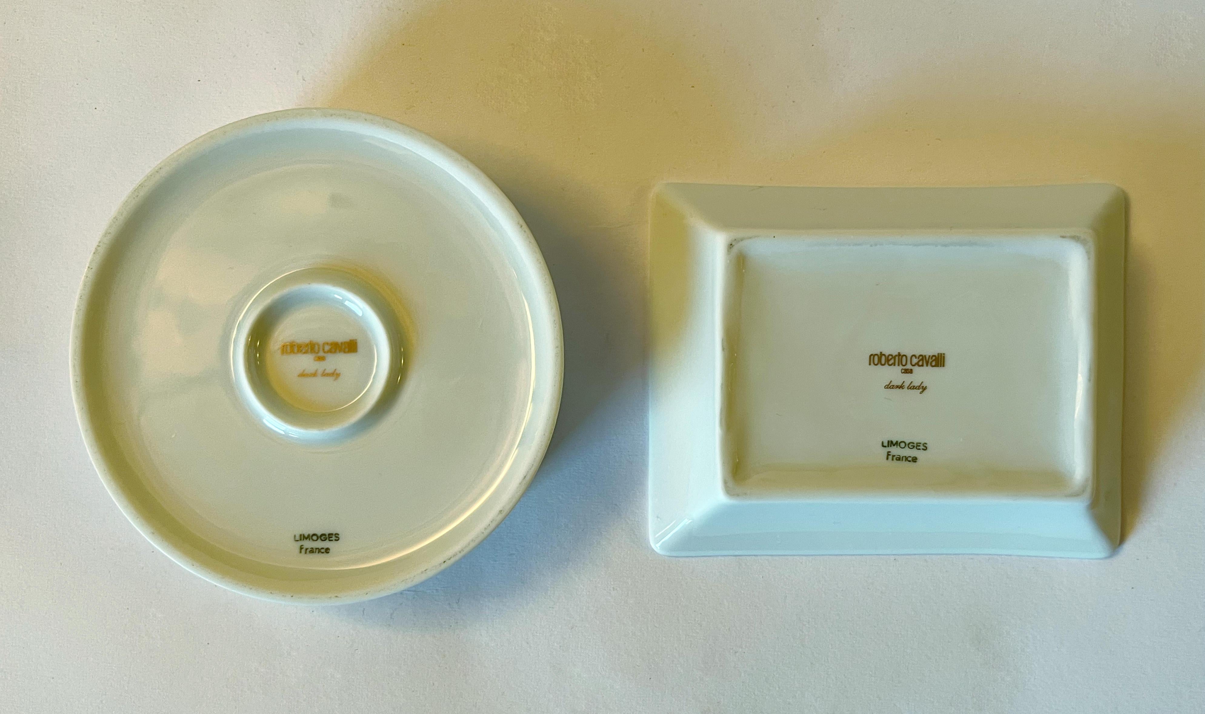 Roberto Cavalli Set de caja y bandeja de porcelana en venta 3
