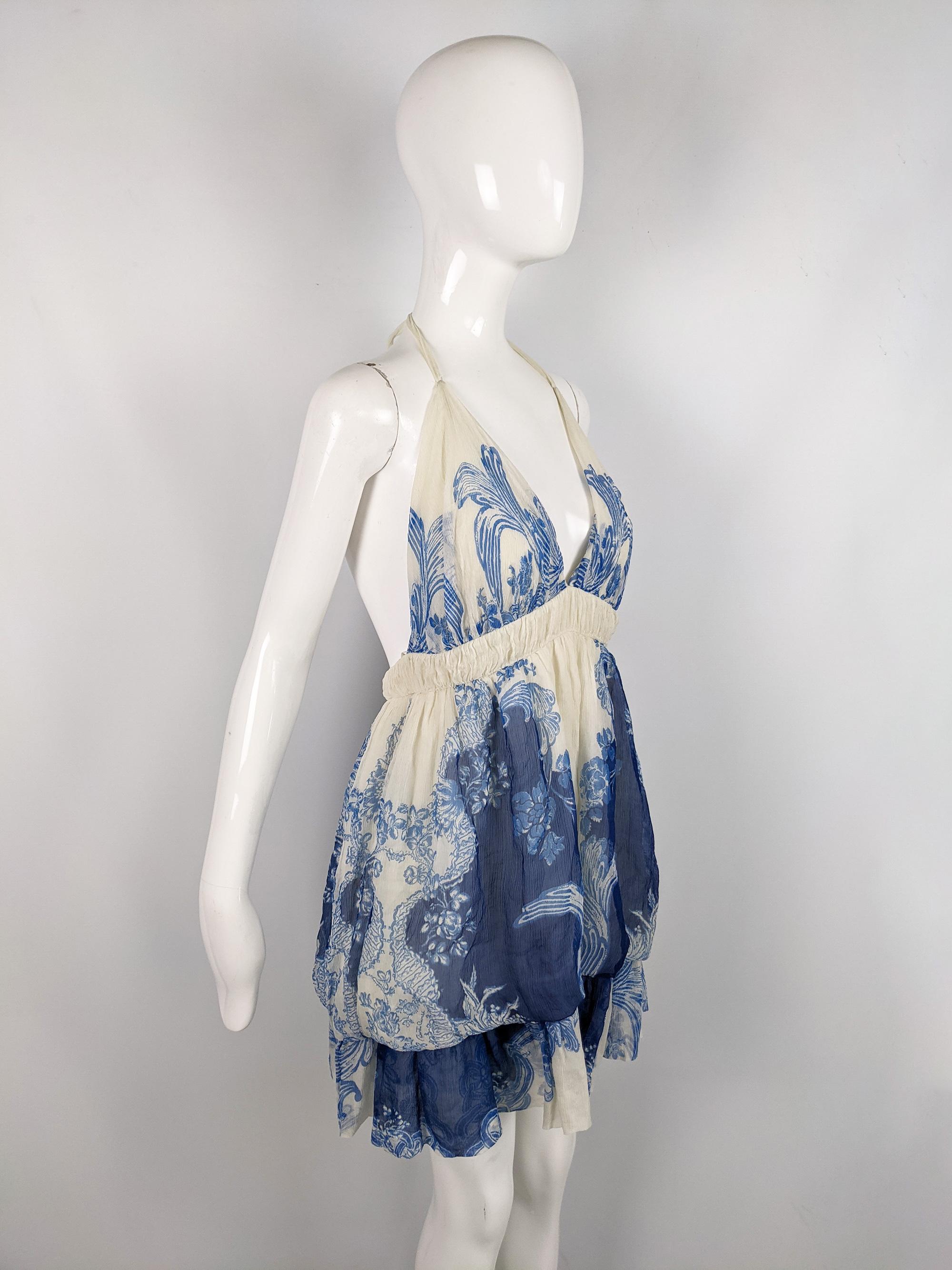 Roberto Cavalli Sexy Silk Bubble Puffball Halter Neck Dress, Spring 2007 In Excellent Condition In Doncaster, South Yorkshire