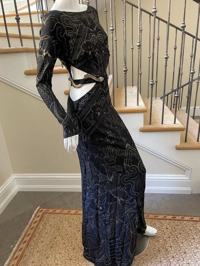 Roberto cavalli snake back dress cheap